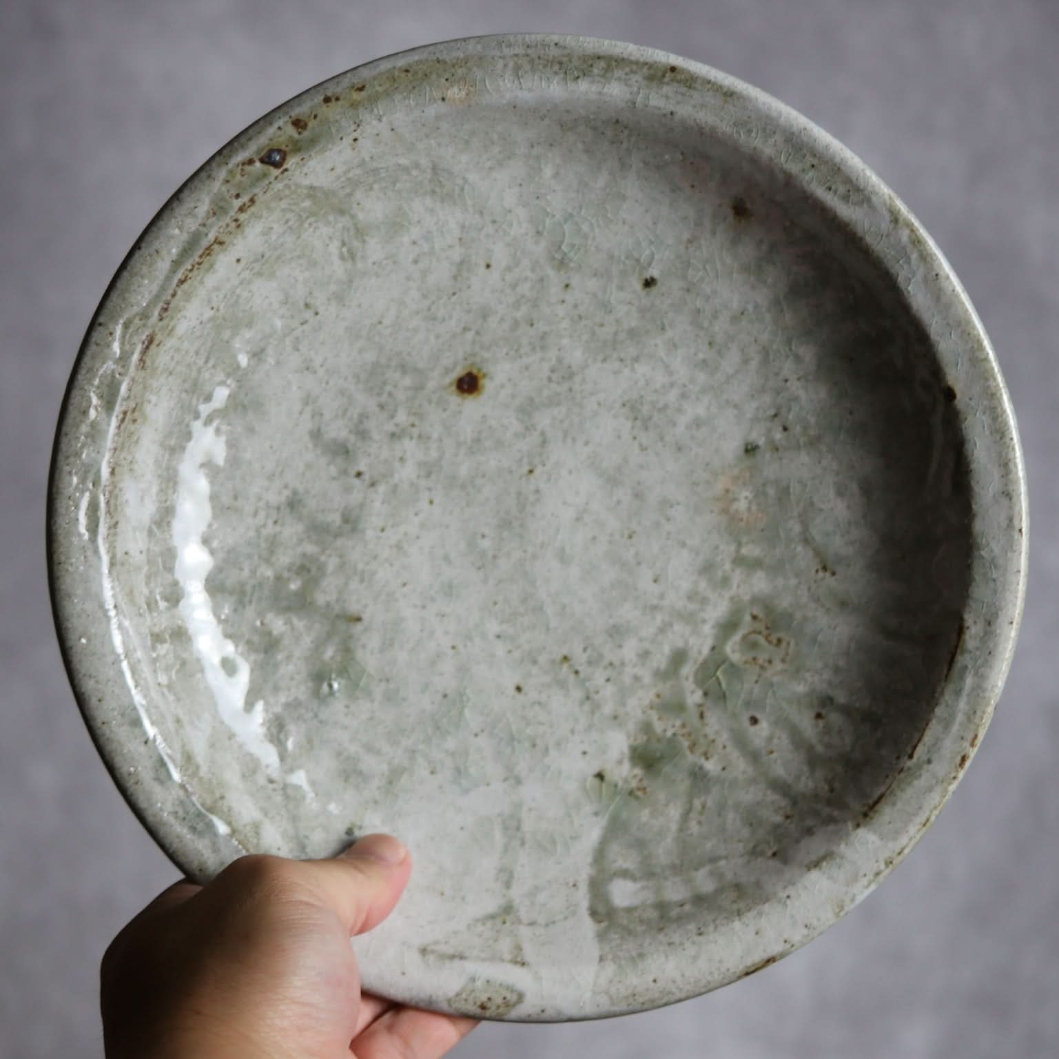 8寸リム丸皿2 白 やちむん 陶器 森製陶所 やちむん 陶器.