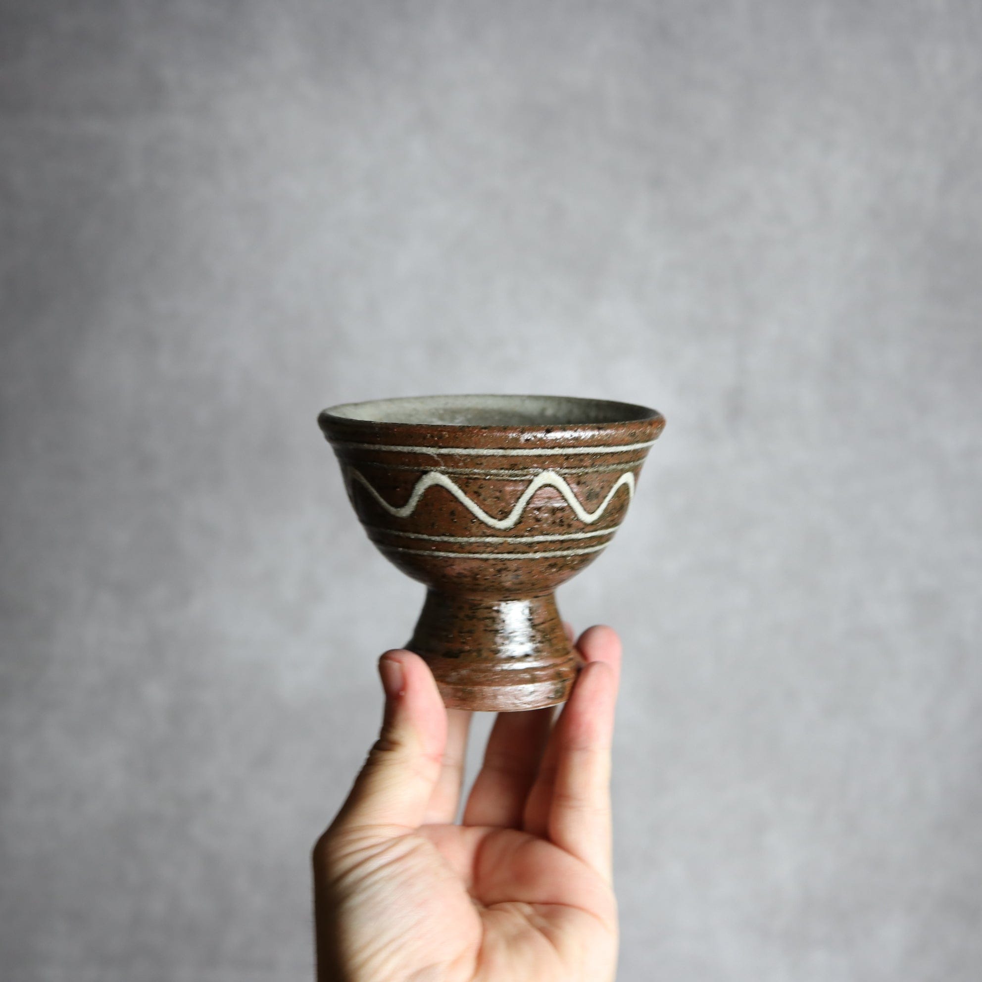 3寸高杯鉢1 イッチン波紋 やちむん 陶器 栄一工房