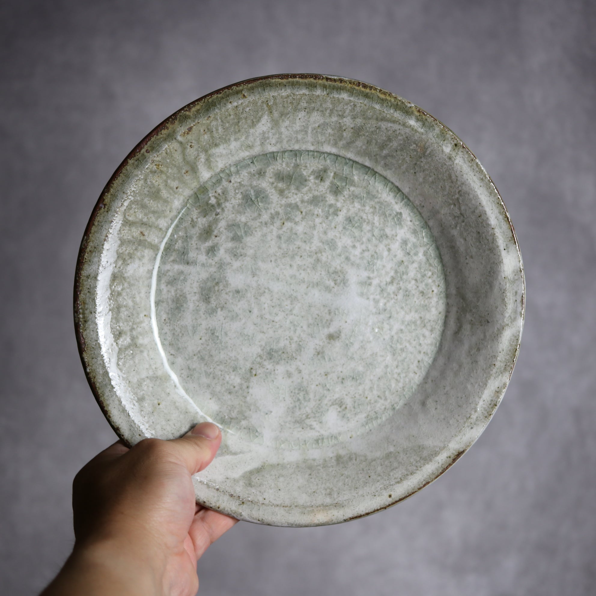 8寸リム平皿2 白 やちむん 陶器 森製陶所