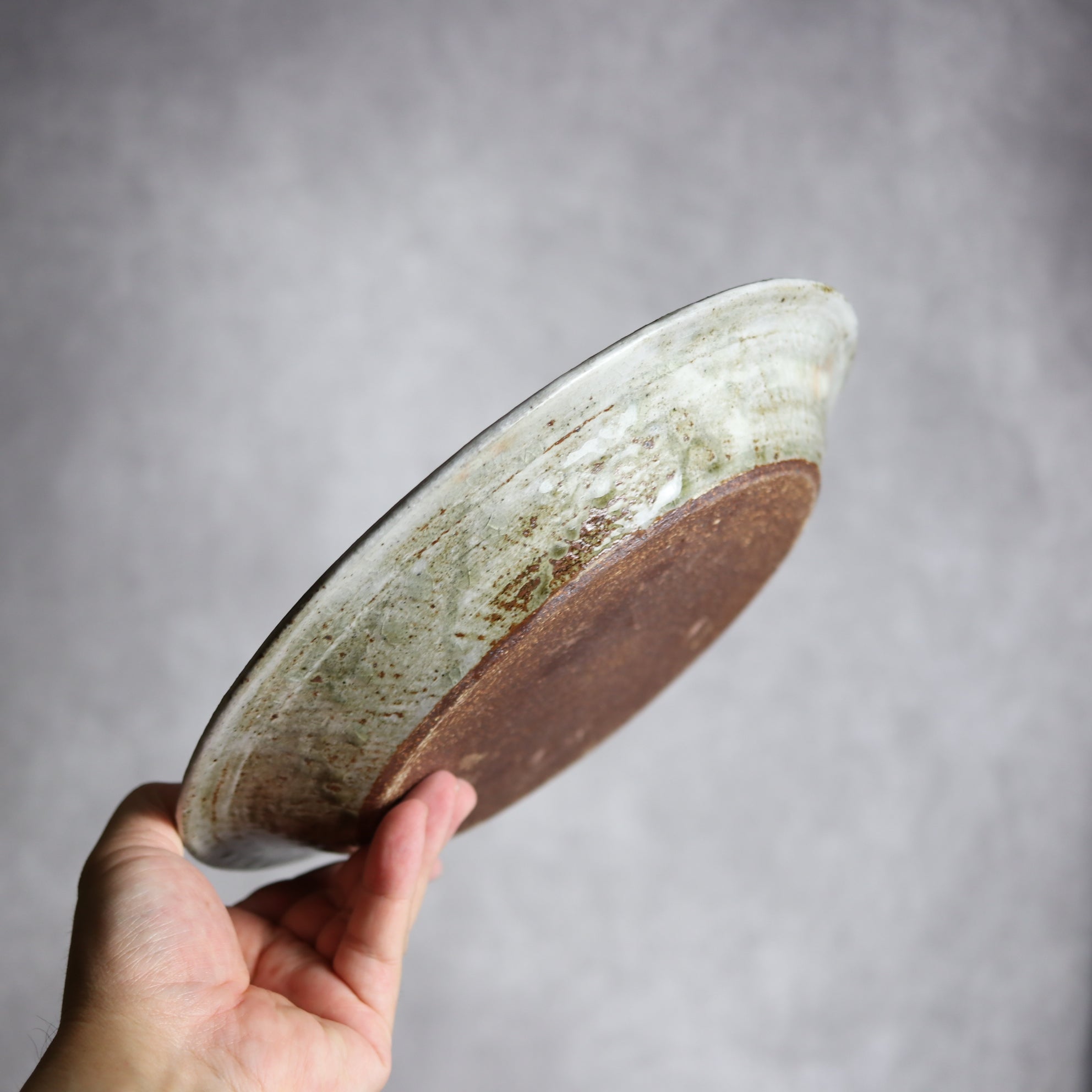 8寸リム平皿2 白 やちむん 陶器 森製陶所