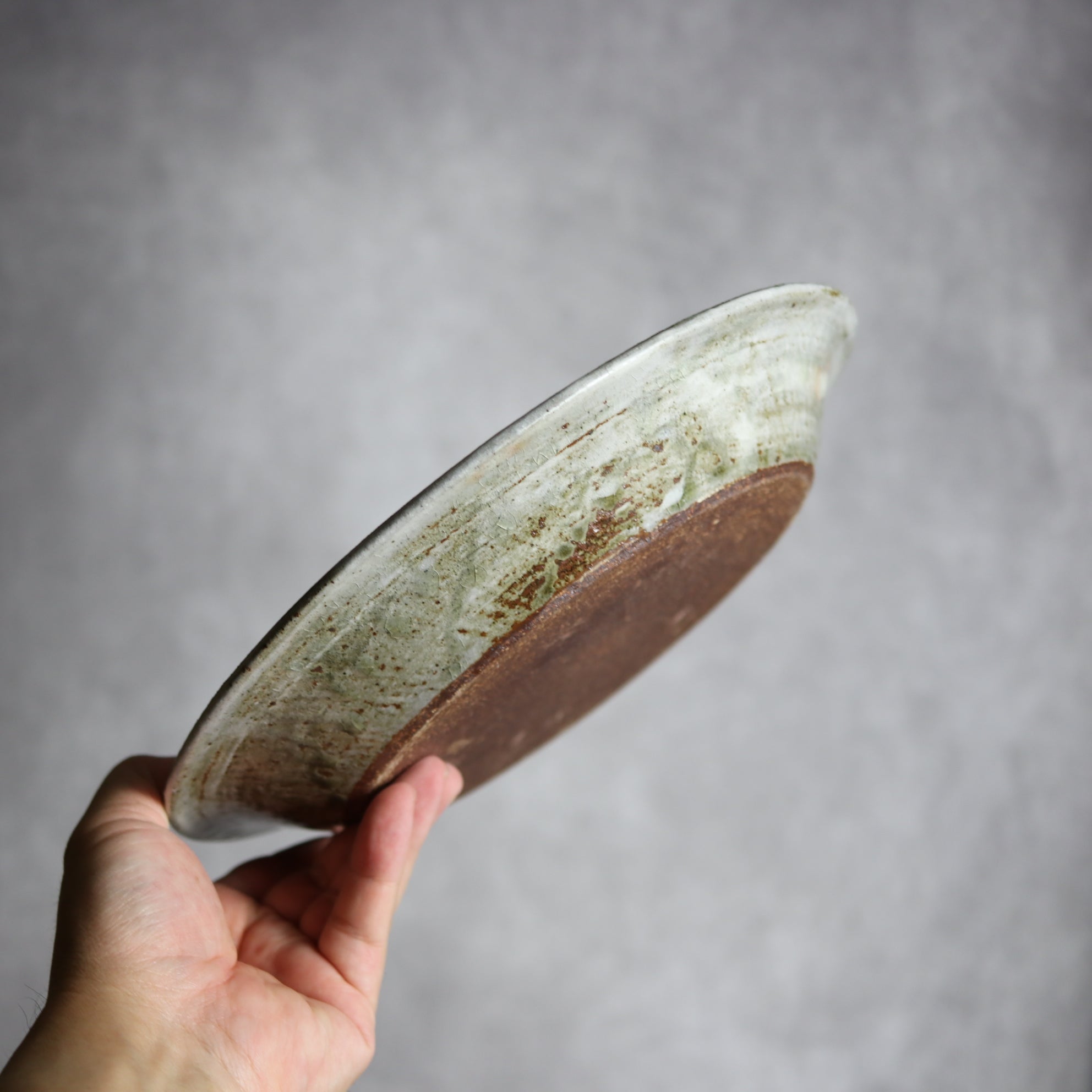 8寸リム平皿2 白 やちむん 陶器 森製陶所