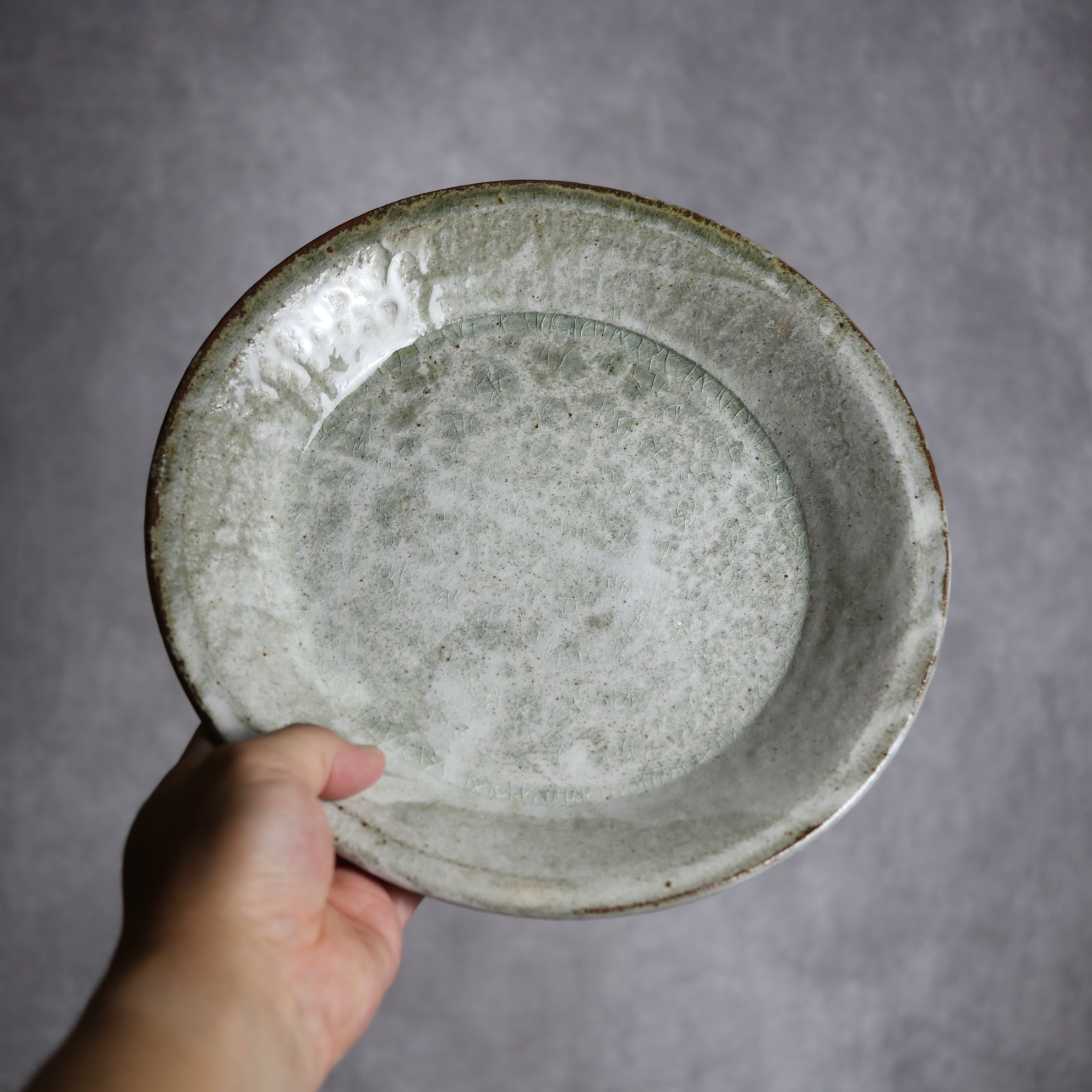 8寸リム平皿2 白 やちむん 陶器 森製陶所