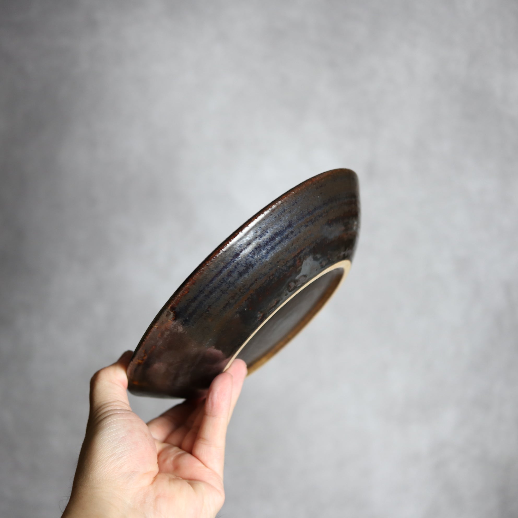 エドメ陶房 - 19センチ皿1 茶丸紋 やちむん 陶器 エドメ陶房 - mundasui