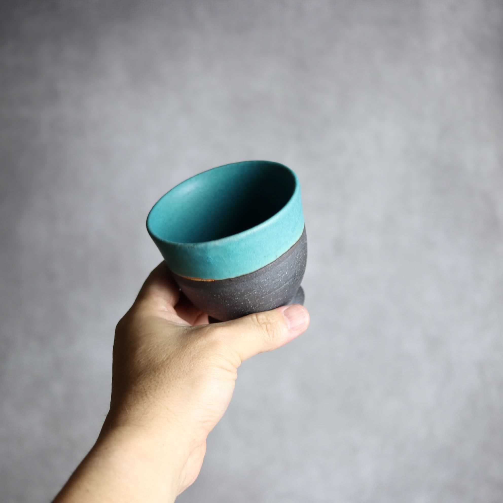 裾付き湯呑1 ペルシャ釉 やちむん 陶器 陶と厨子甕 ひ窯 やちむん 陶器.