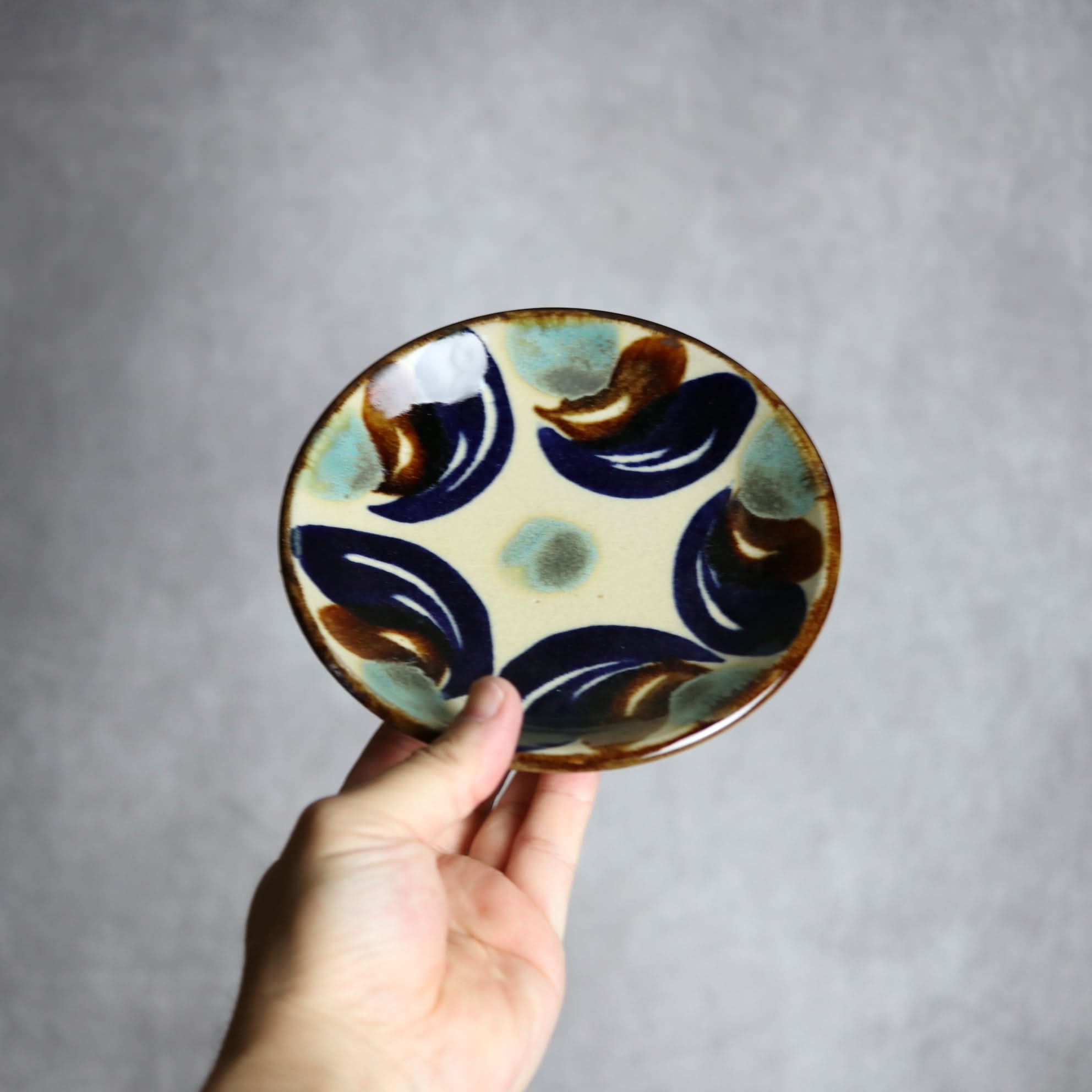 5寸皿1 風紋 やちむん 陶器 エドメ陶房 やちむん 陶器.