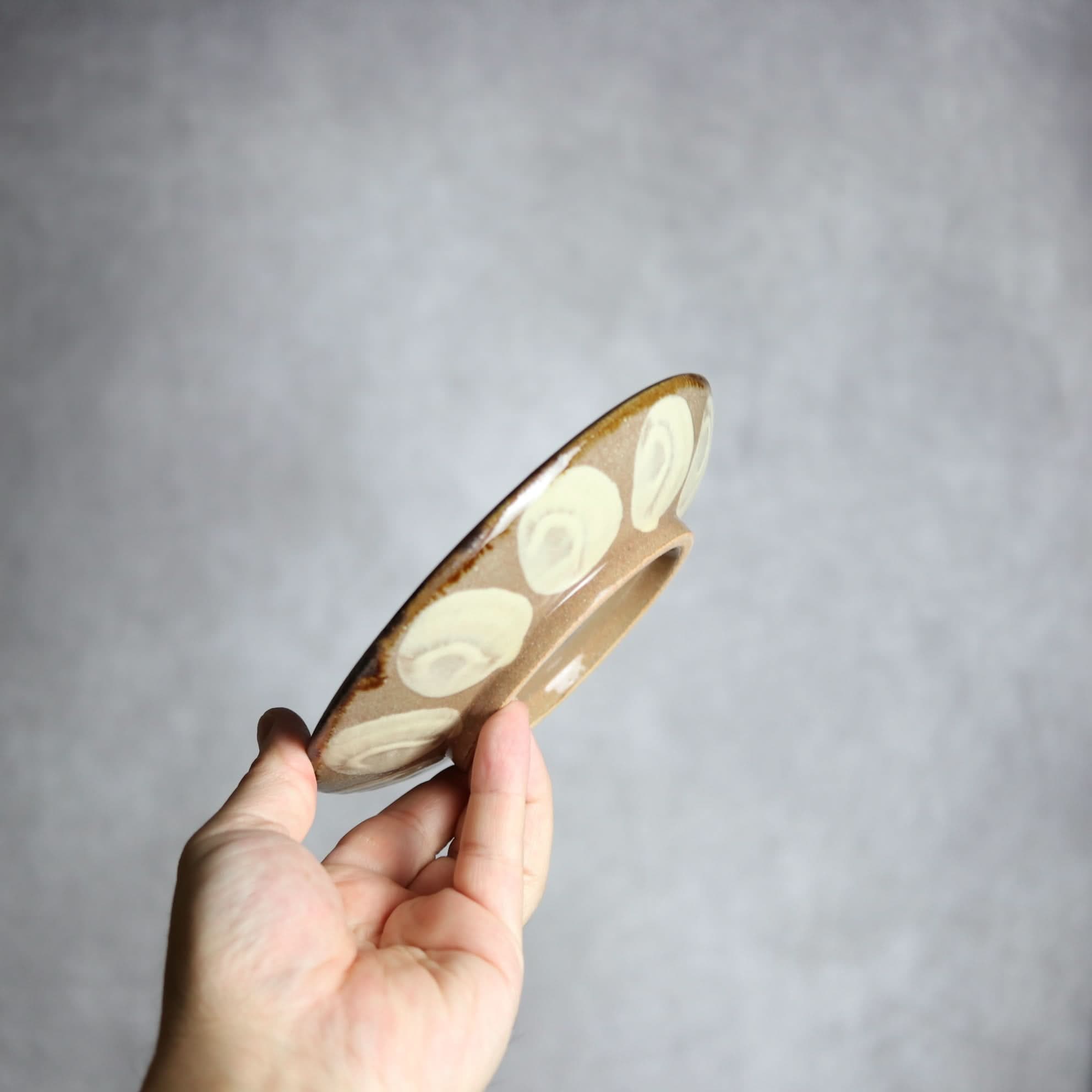 5寸皿1 風紋 やちむん 陶器 エドメ陶房 やちむん 陶器.