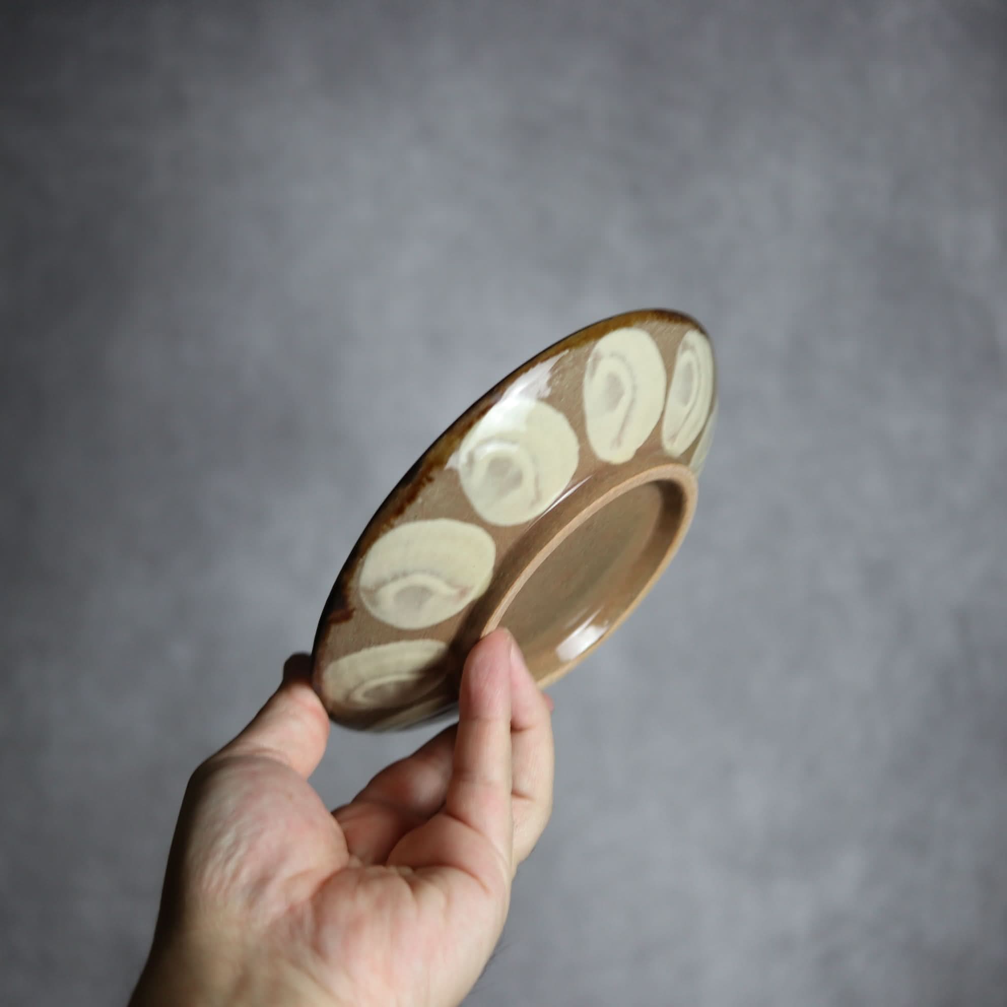 5寸皿1 風紋 やちむん 陶器 エドメ陶房 やちむん 陶器.