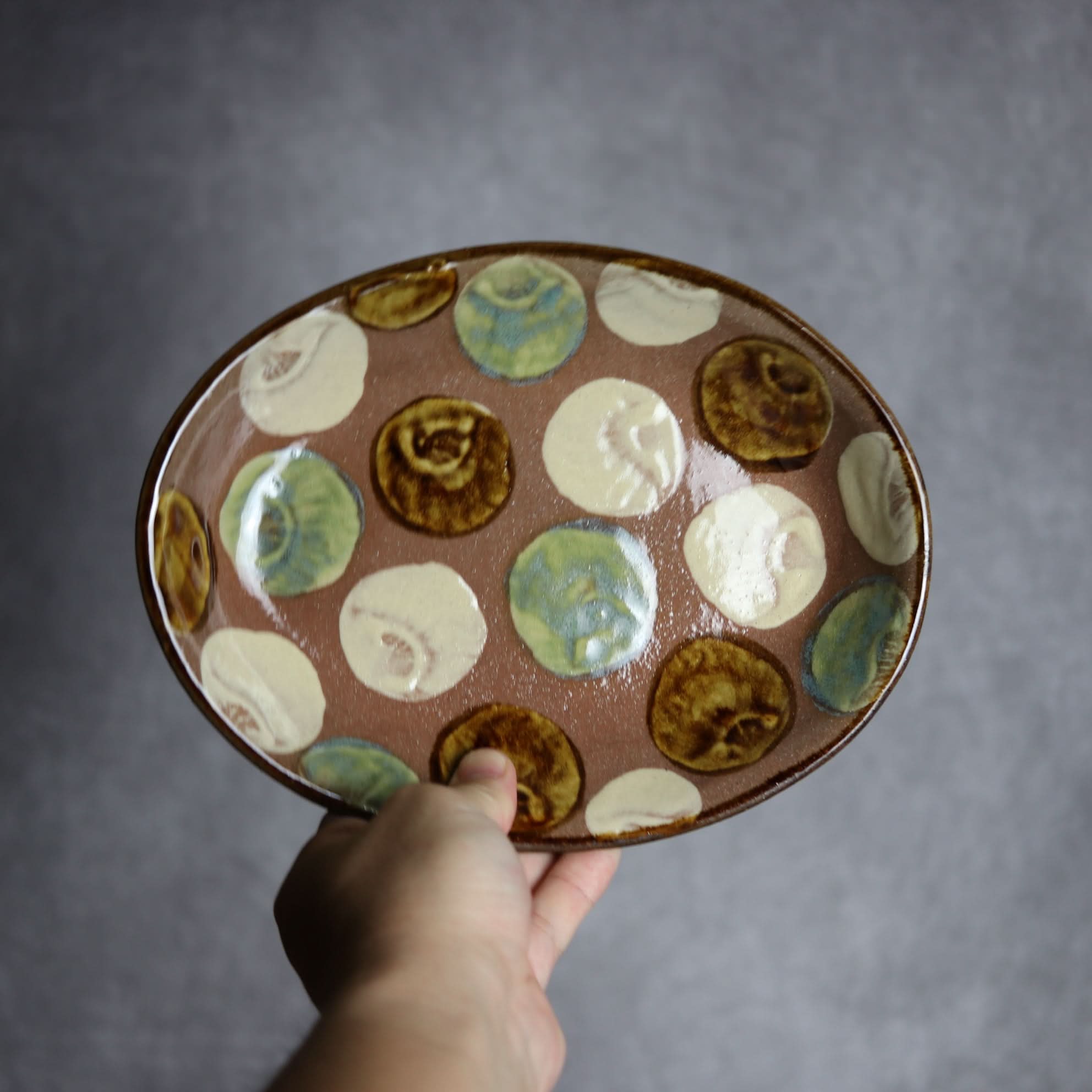 オーバル皿2 貝紋 やちむん 陶器 エドメ陶房 やちむん 陶器.