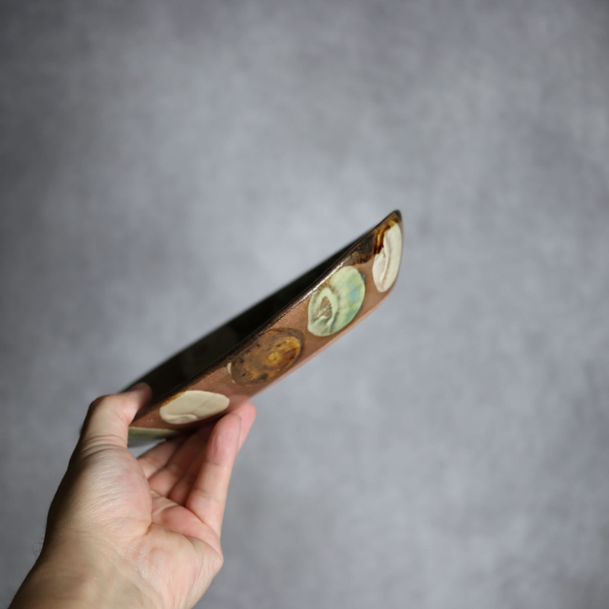 オーバル皿2 貝紋 やちむん 陶器 エドメ陶房 やちむん 陶器.