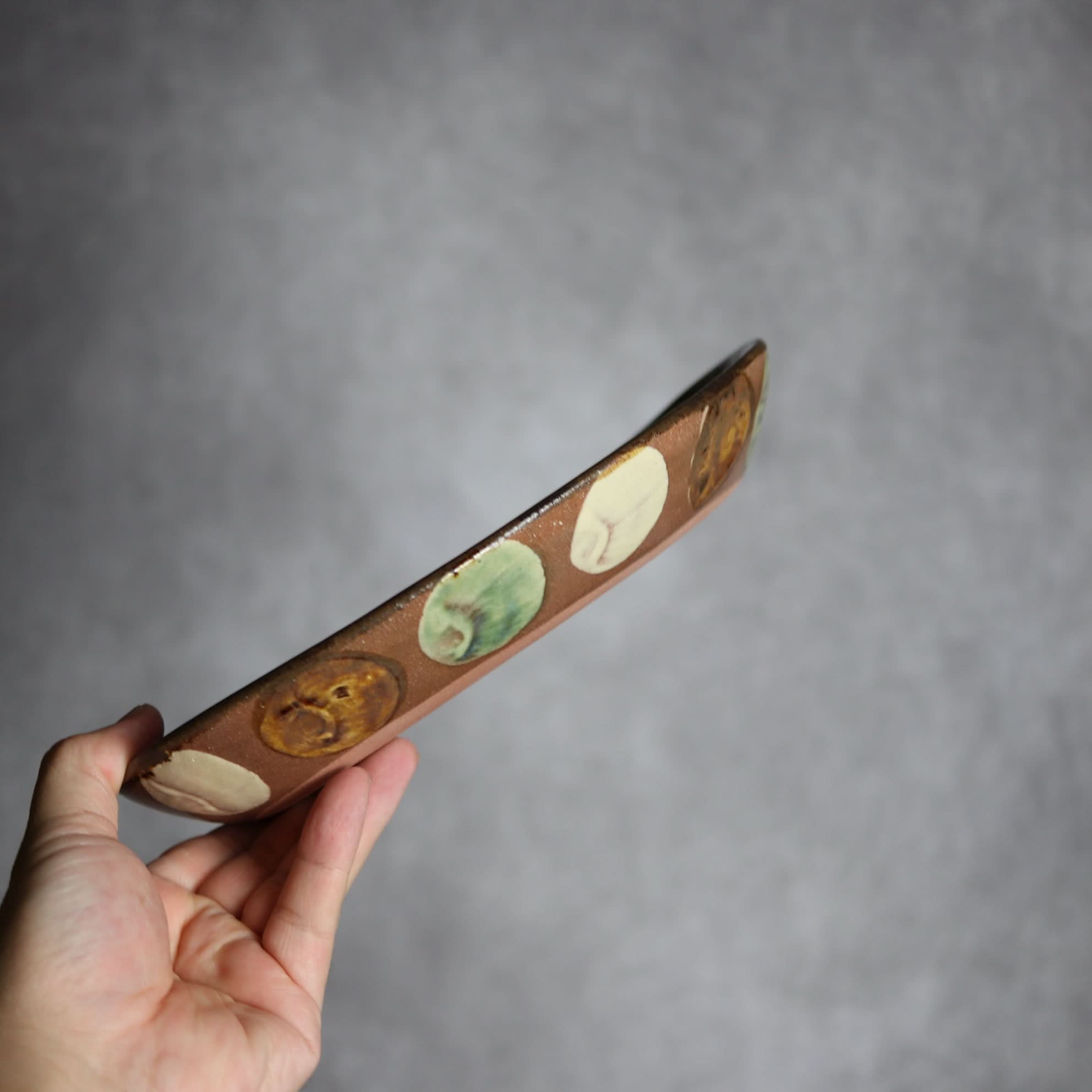 オーバル皿2 貝紋 やちむん 陶器 エドメ陶房 やちむん 陶器.