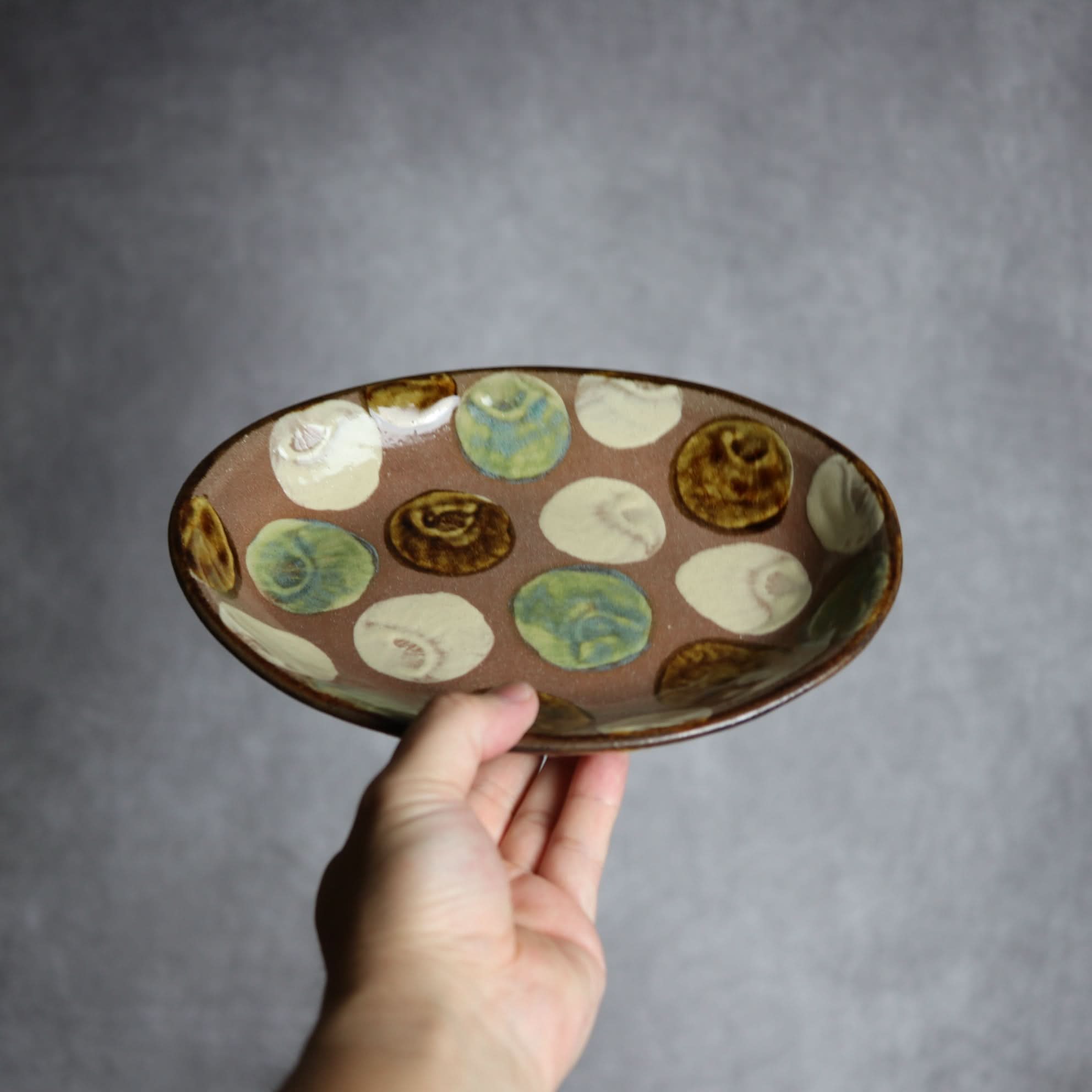 オーバル皿2 貝紋 やちむん 陶器 エドメ陶房 やちむん 陶器.