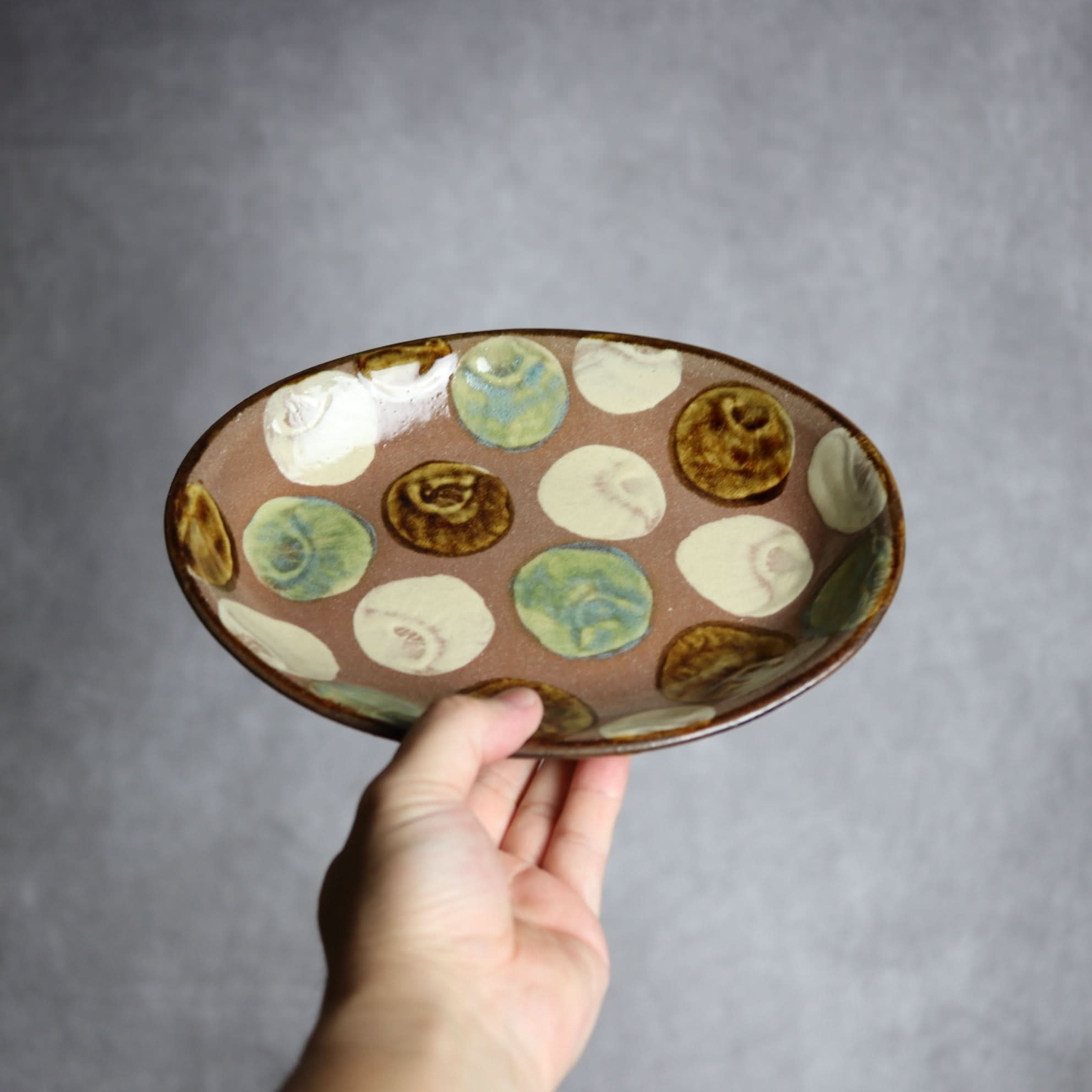 オーバル皿2 貝紋 やちむん 陶器 エドメ陶房 やちむん 陶器.