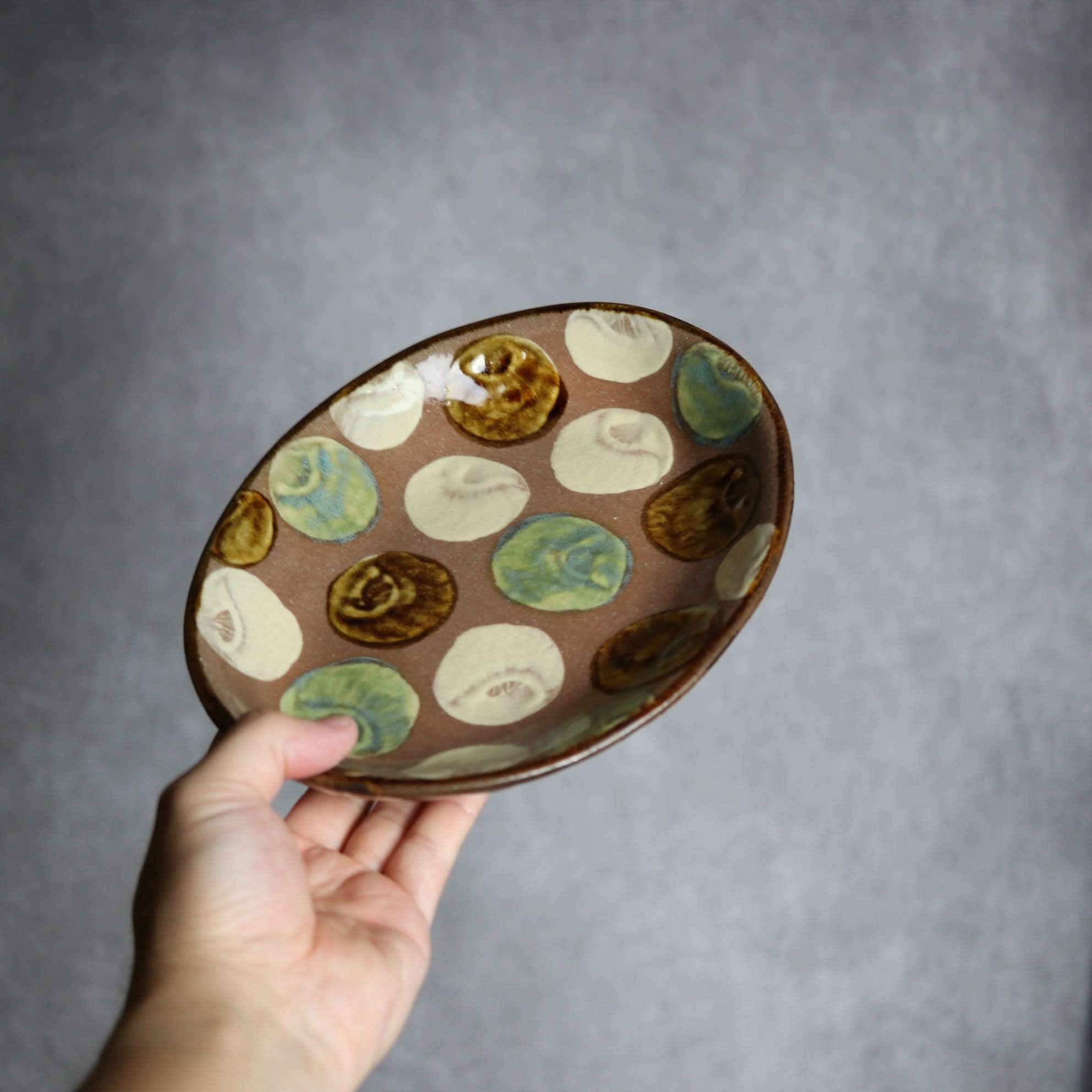 オーバル皿2 貝紋 やちむん 陶器 エドメ陶房 やちむん 陶器.