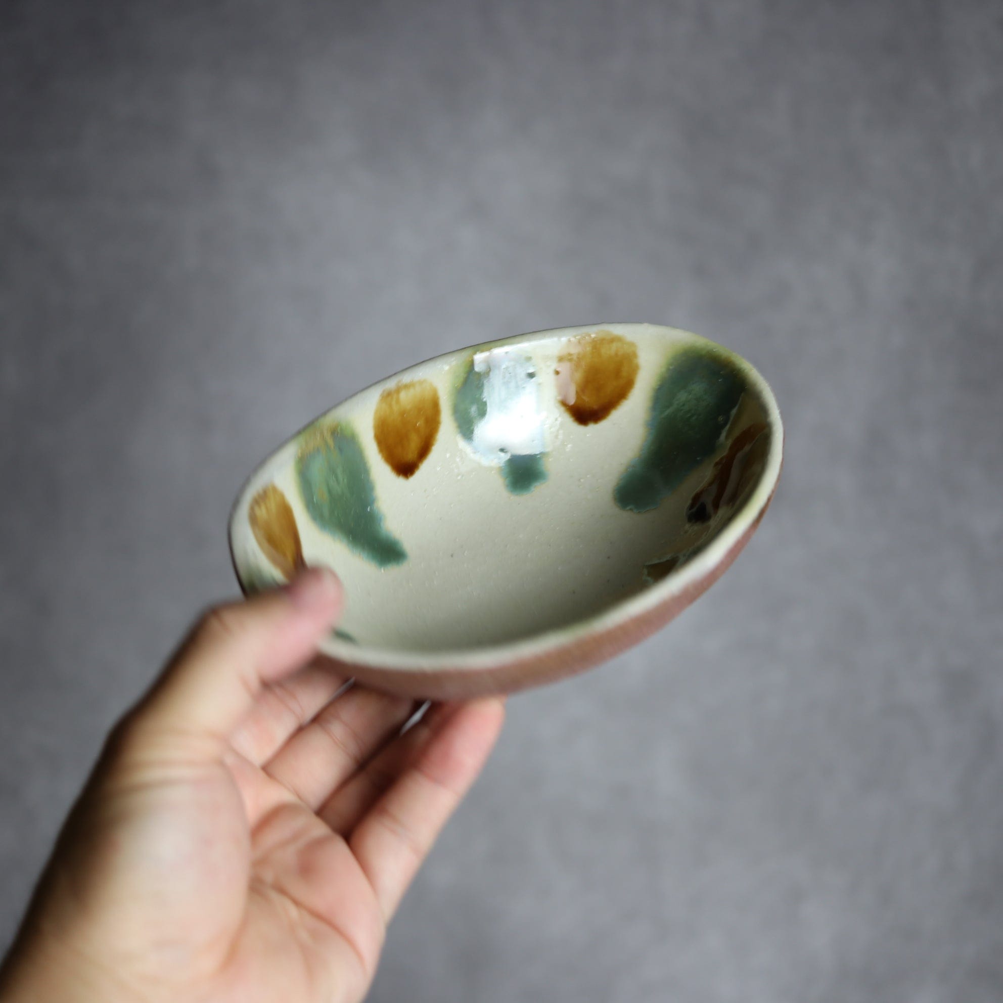 楕円皿2 三彩 やちむん 陶器 漂窯 陶器.