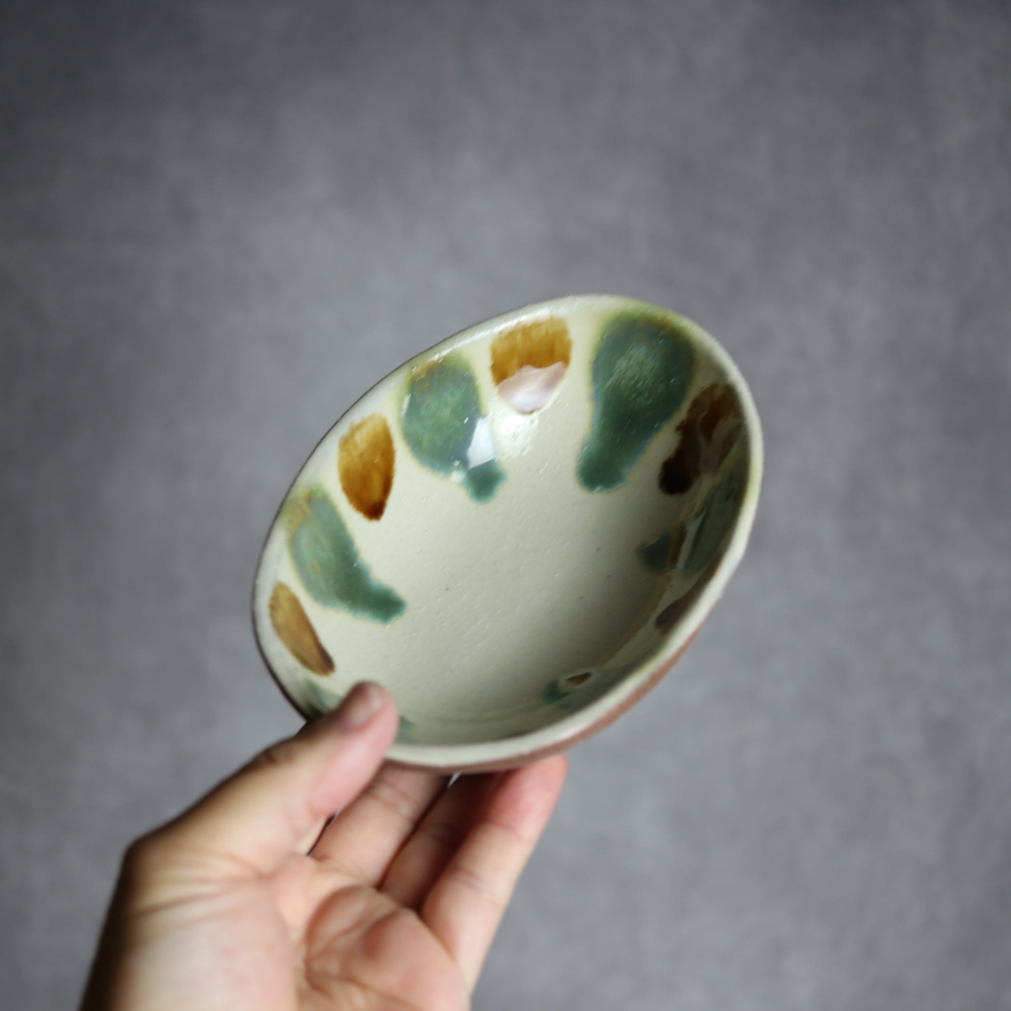 楕円皿2 三彩 やちむん 陶器 漂窯 陶器.