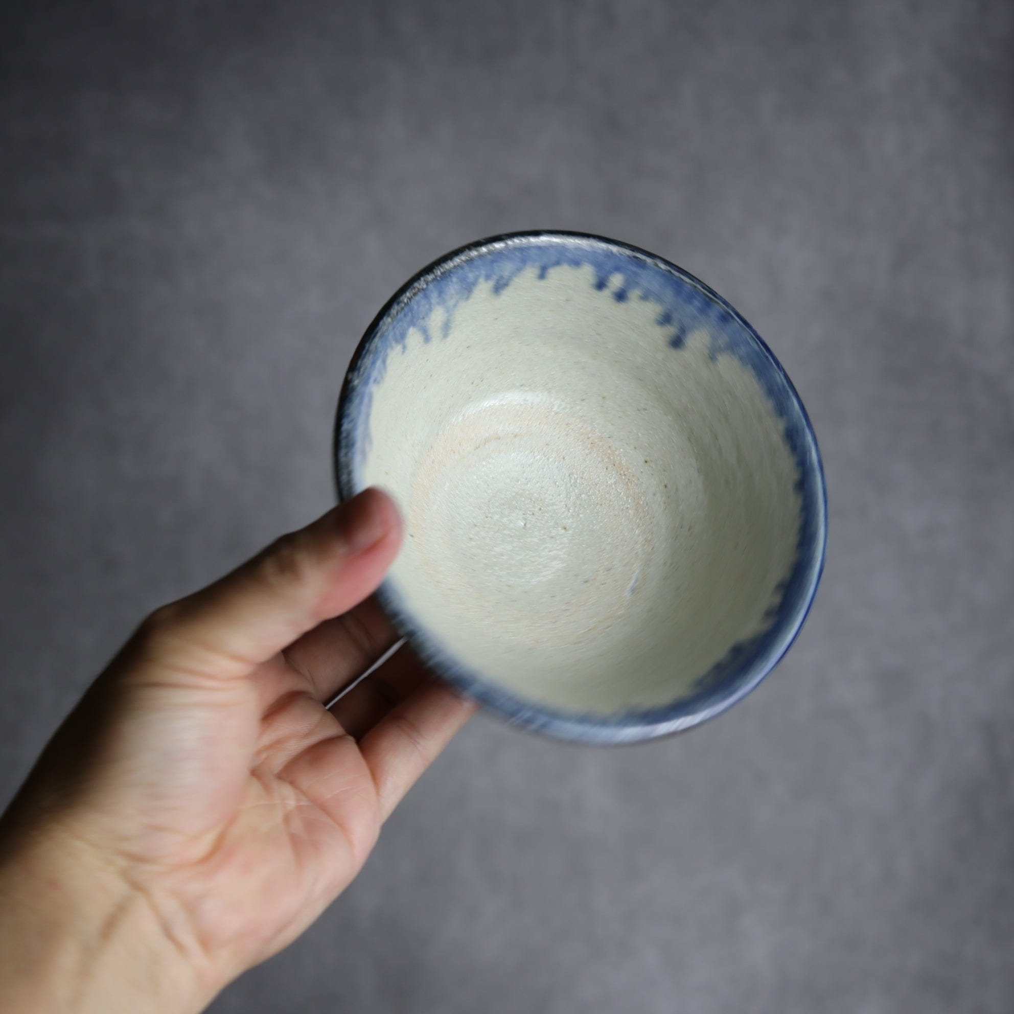 4寸マカイ2 呉須釉 唐草 やちむん 陶器 榮一工房