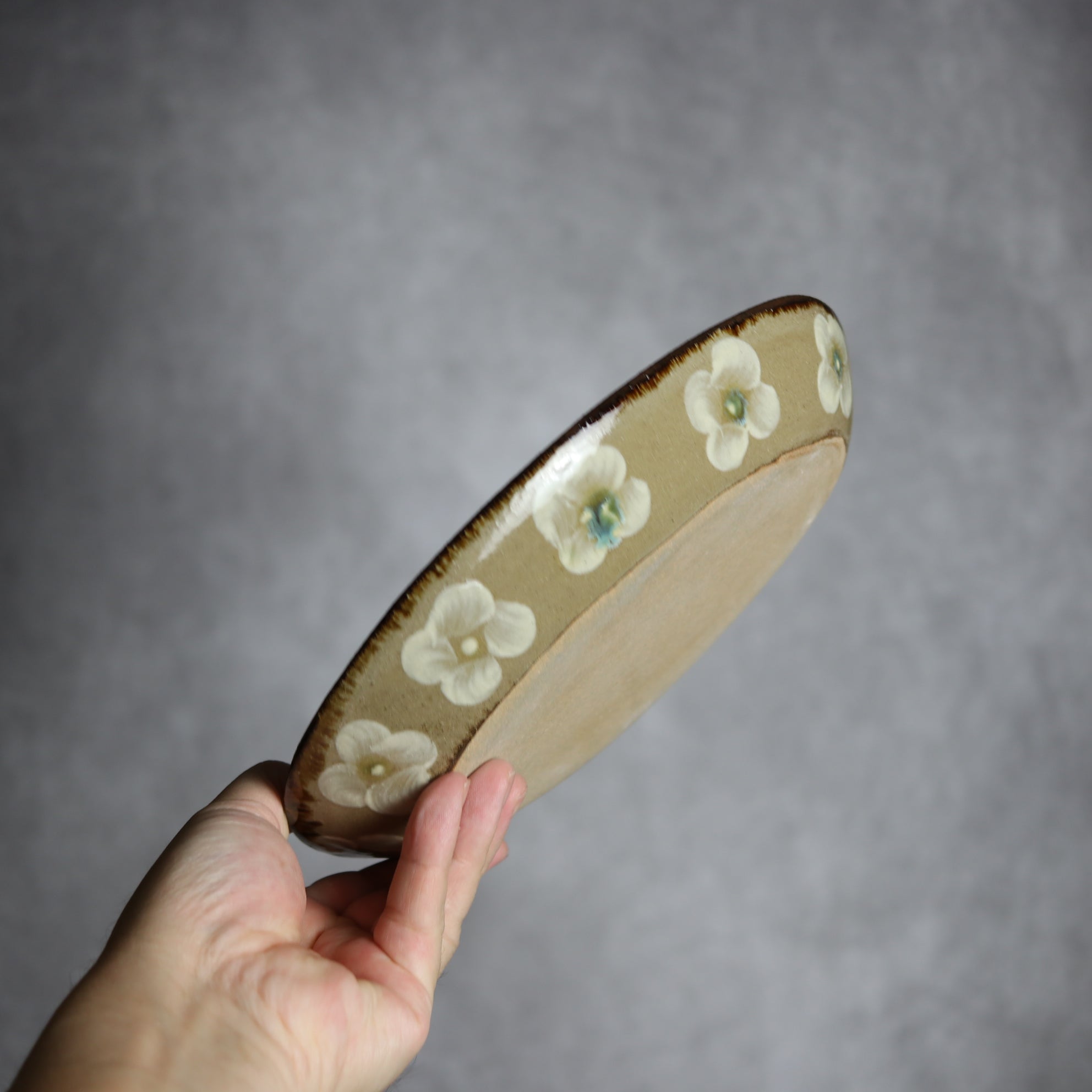 エドメ陶房 - オーバル皿1 青三彩紋 やちむん 陶器 エドメ陶房 - mundasui