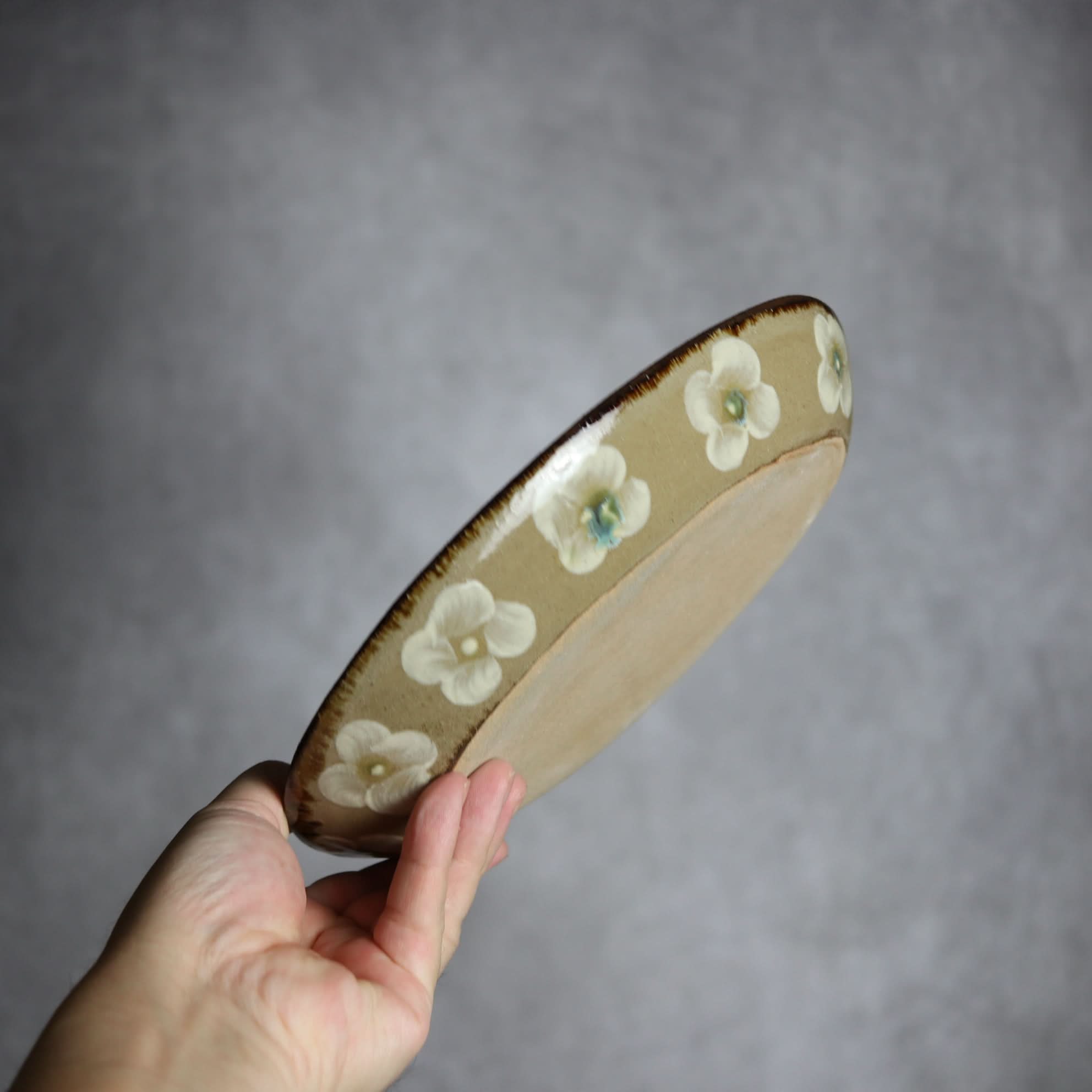 オーバル皿1 青三彩紋 やちむん 陶器 エドメ陶房 やちむん 陶器.
