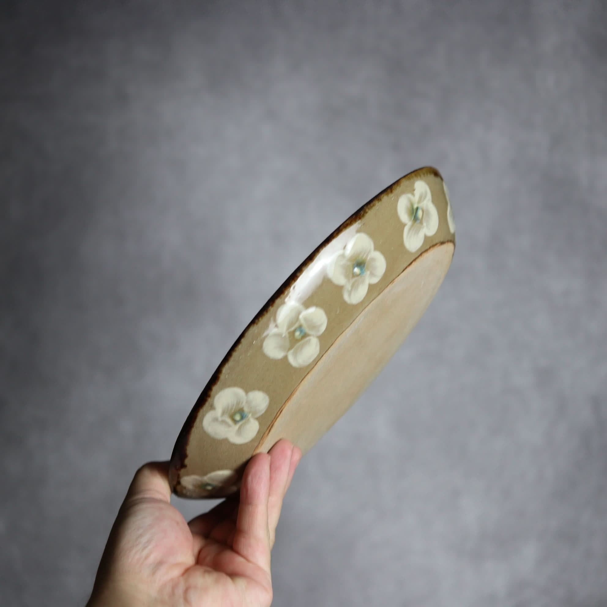 オーバル皿1 青三彩紋 やちむん 陶器 エドメ陶房 やちむん 陶器.