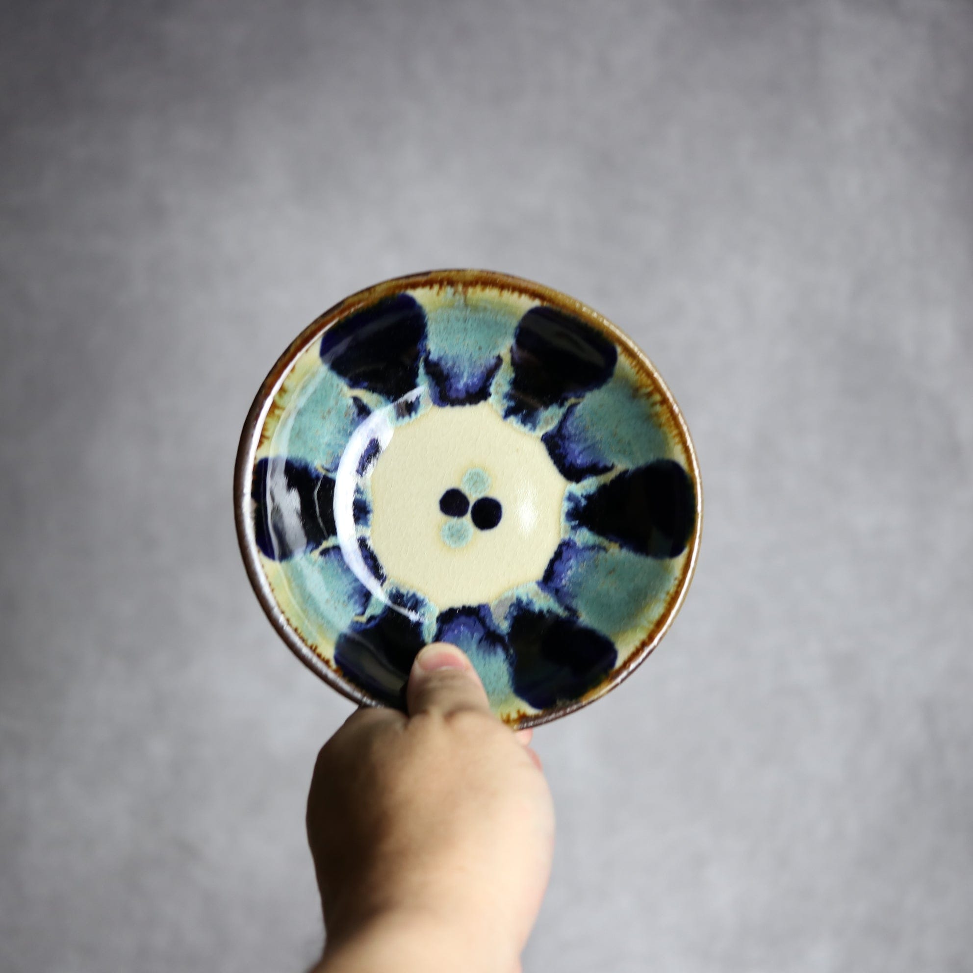 小鉢1 青三彩紋 やちむん 陶器 エドメ陶房 やちむん 陶器.