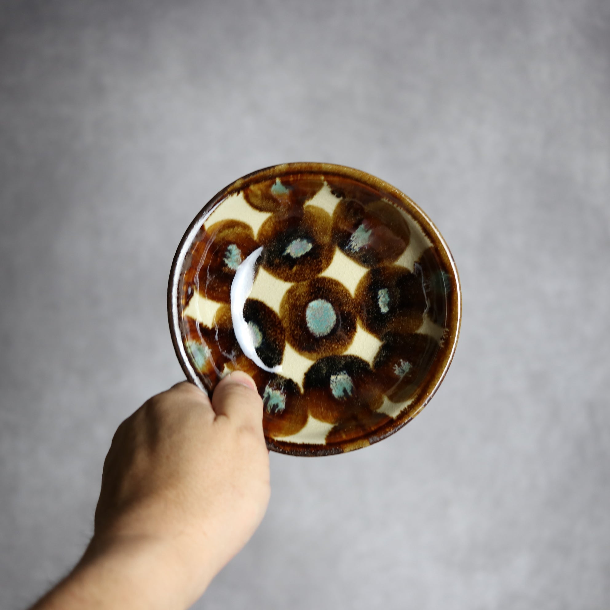 エドメ陶房 - 小鉢1 茶丸紋 やちむん 陶器 エドメ陶房 - mundasui
