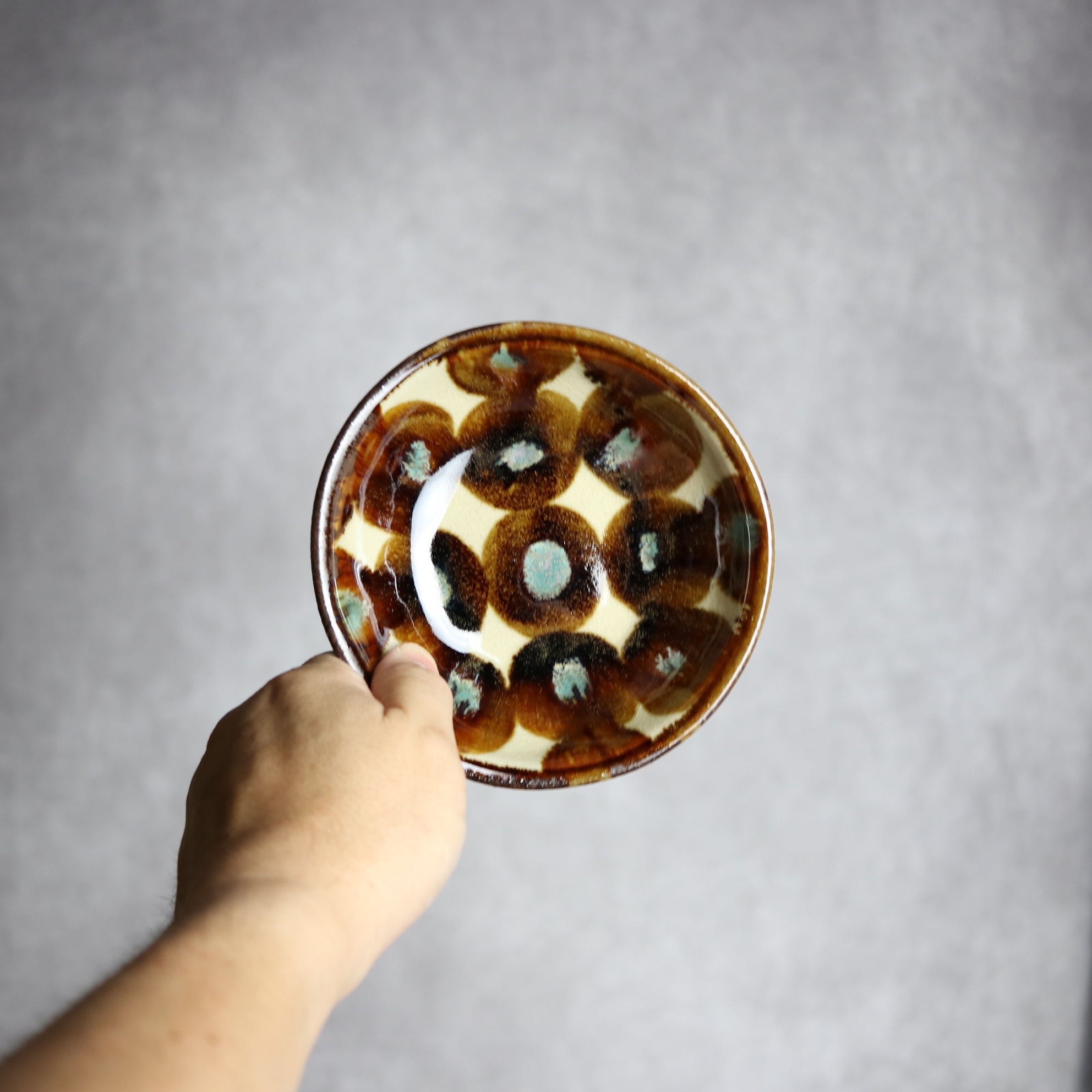 エドメ陶房 - 小鉢1 茶丸紋 やちむん 陶器 エドメ陶房 - mundasui