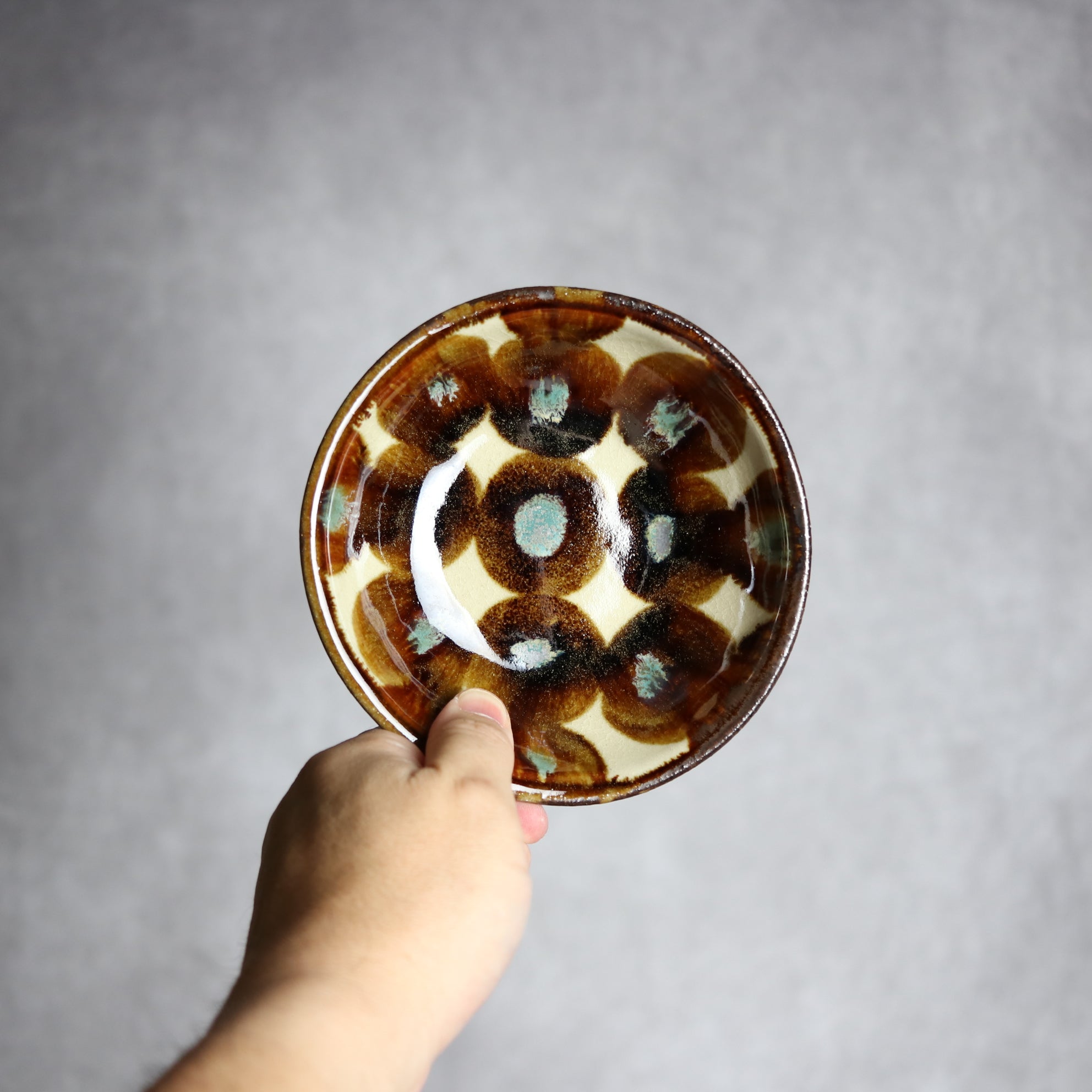 エドメ陶房 - 小鉢1 茶丸紋 やちむん 陶器 エドメ陶房 - mundasui