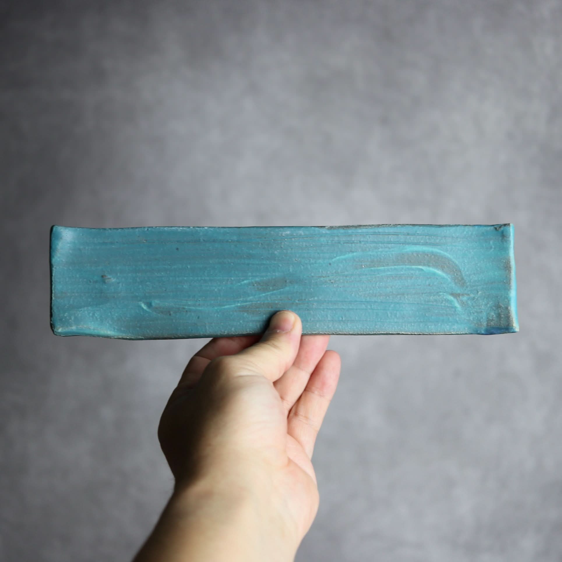 細長板皿2 ペルシャ釉 やちむん 陶器 陶と厨子甕 ひ窯 やちむん 陶器.