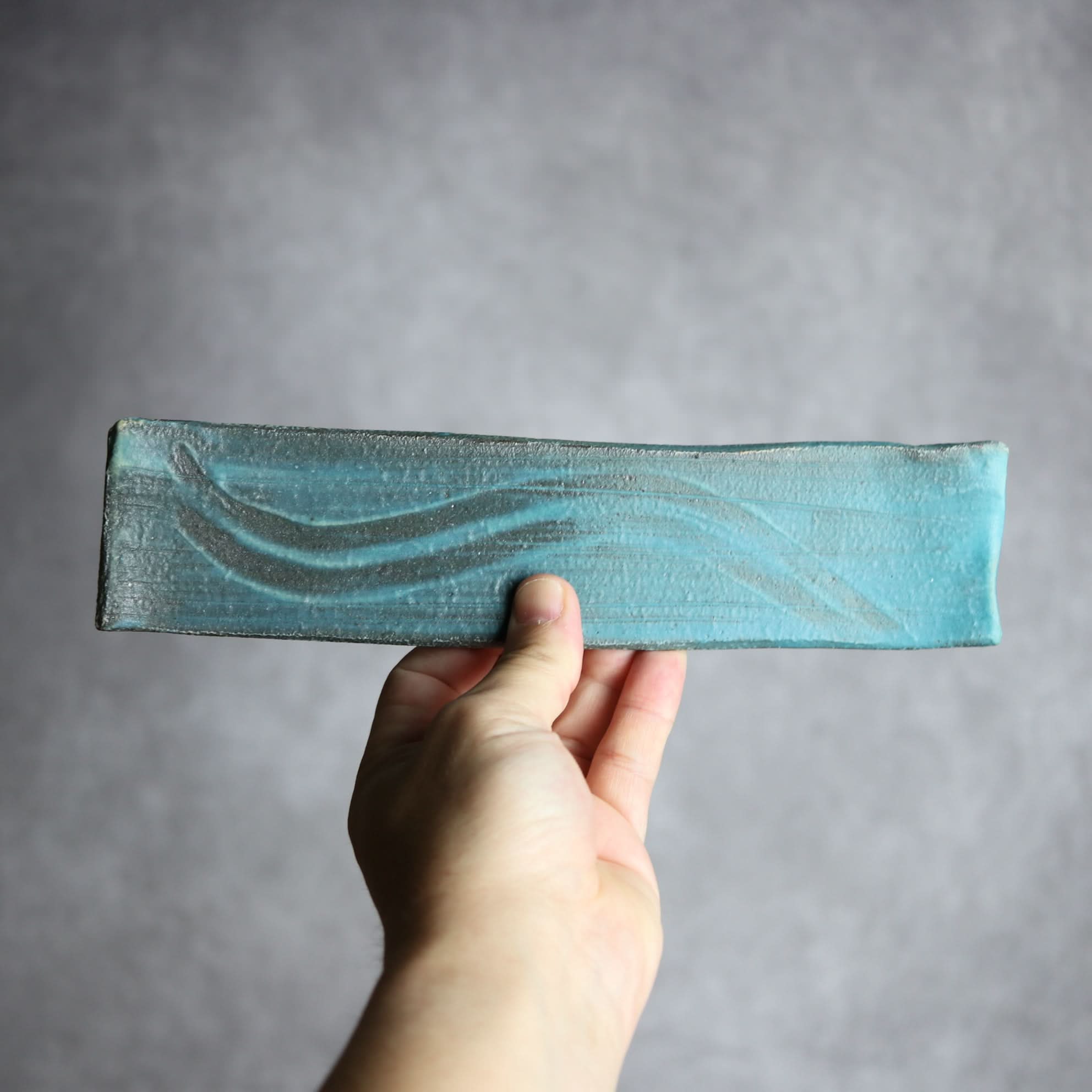 細長板皿3 ペルシャ釉 やちむん 陶器 陶と厨子甕 ひ窯 やちむん 陶器.