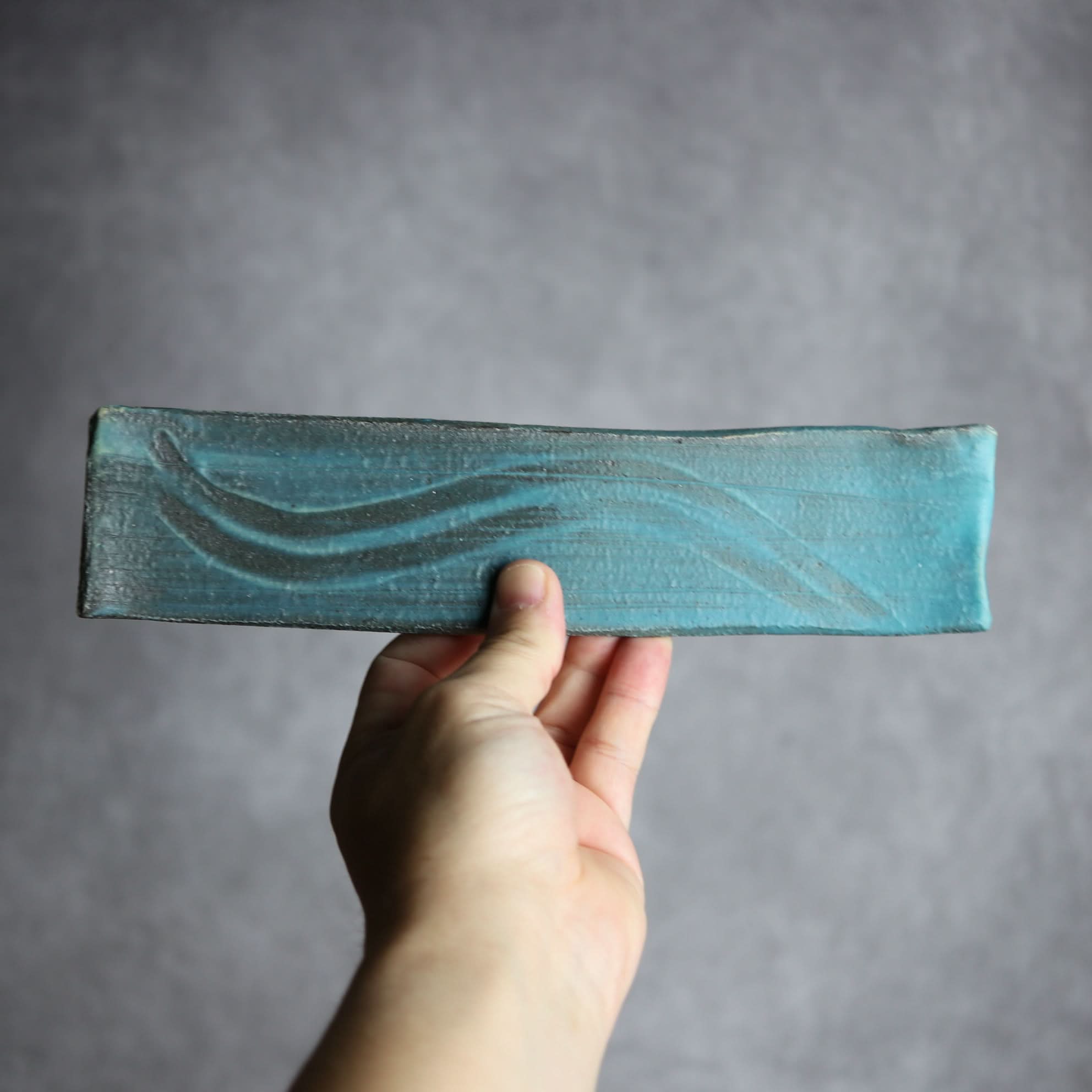 細長板皿3 ペルシャ釉 やちむん 陶器 陶と厨子甕 ひ窯 やちむん 陶器.