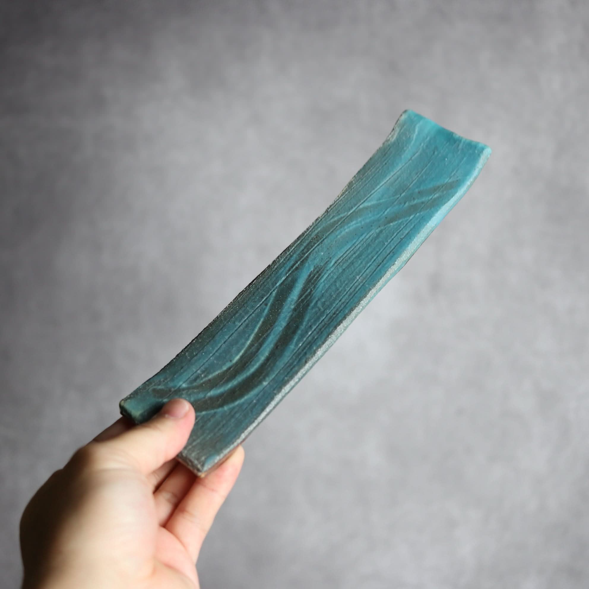 細長板皿3 ペルシャ釉 やちむん 陶器 陶と厨子甕 ひ窯 やちむん 陶器.