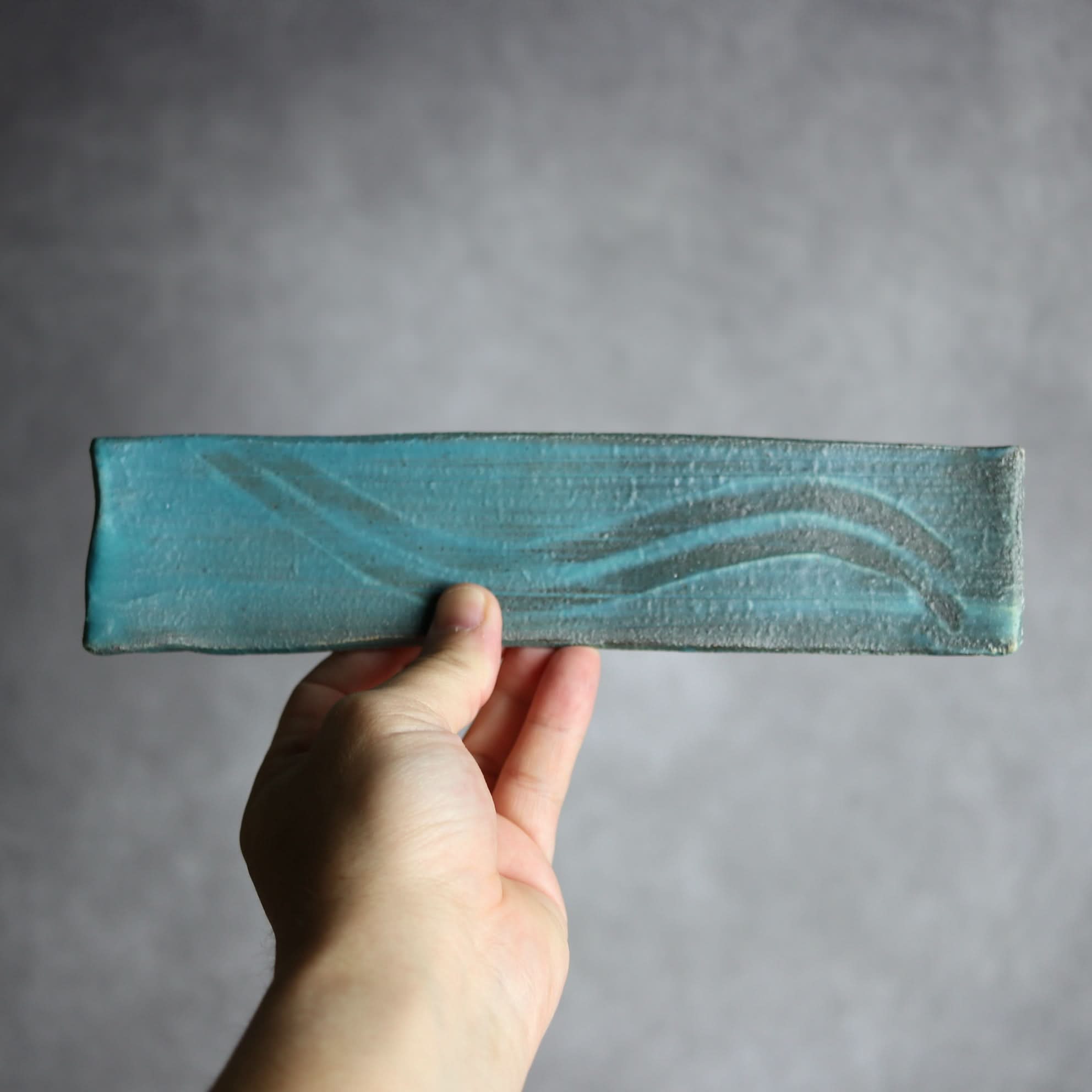 細長板皿3 ペルシャ釉 やちむん 陶器 陶と厨子甕 ひ窯 やちむん 陶器.