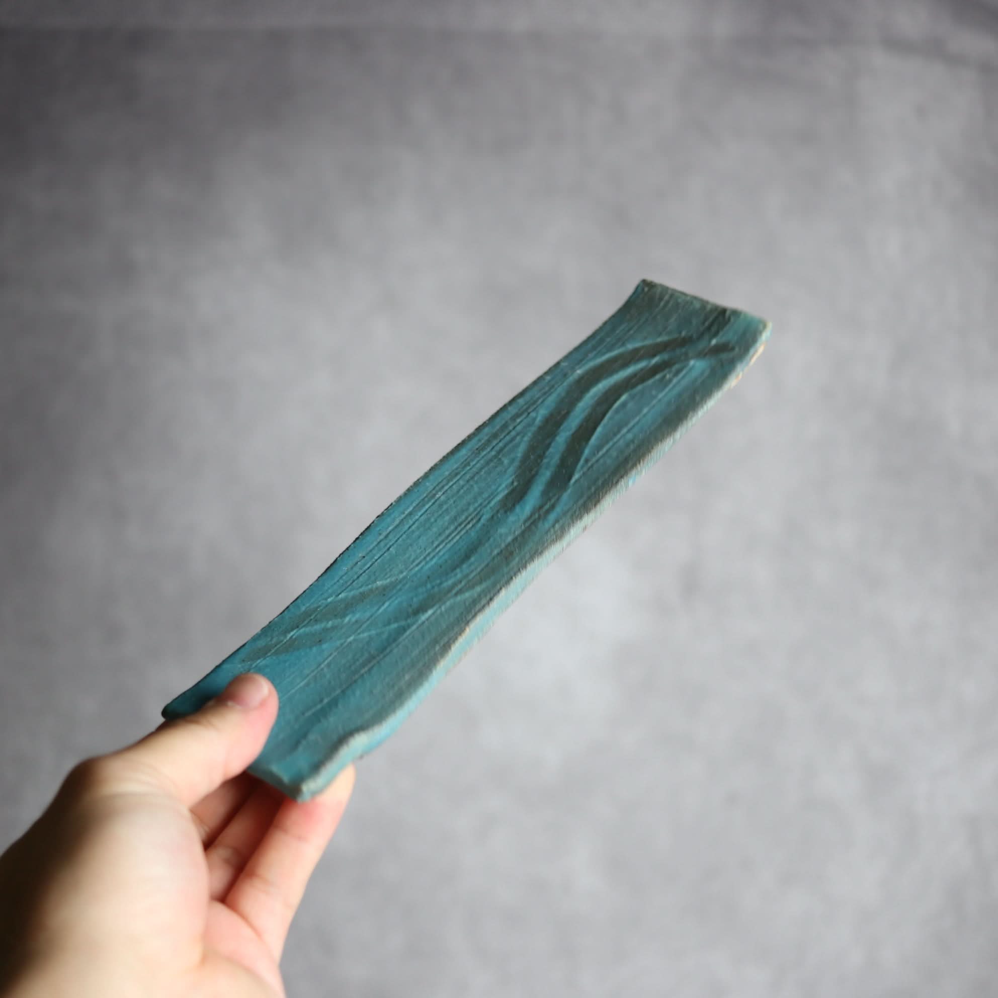 細長板皿3 ペルシャ釉 やちむん 陶器 陶と厨子甕 ひ窯 やちむん 陶器.