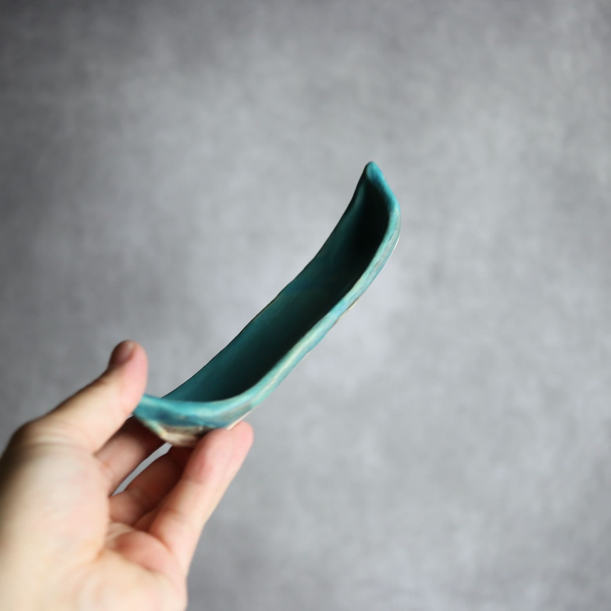 舟形板皿1 ペルシャ釉 やちむん 陶器 陶と厨子甕 ひ窯 やちむん 陶器.