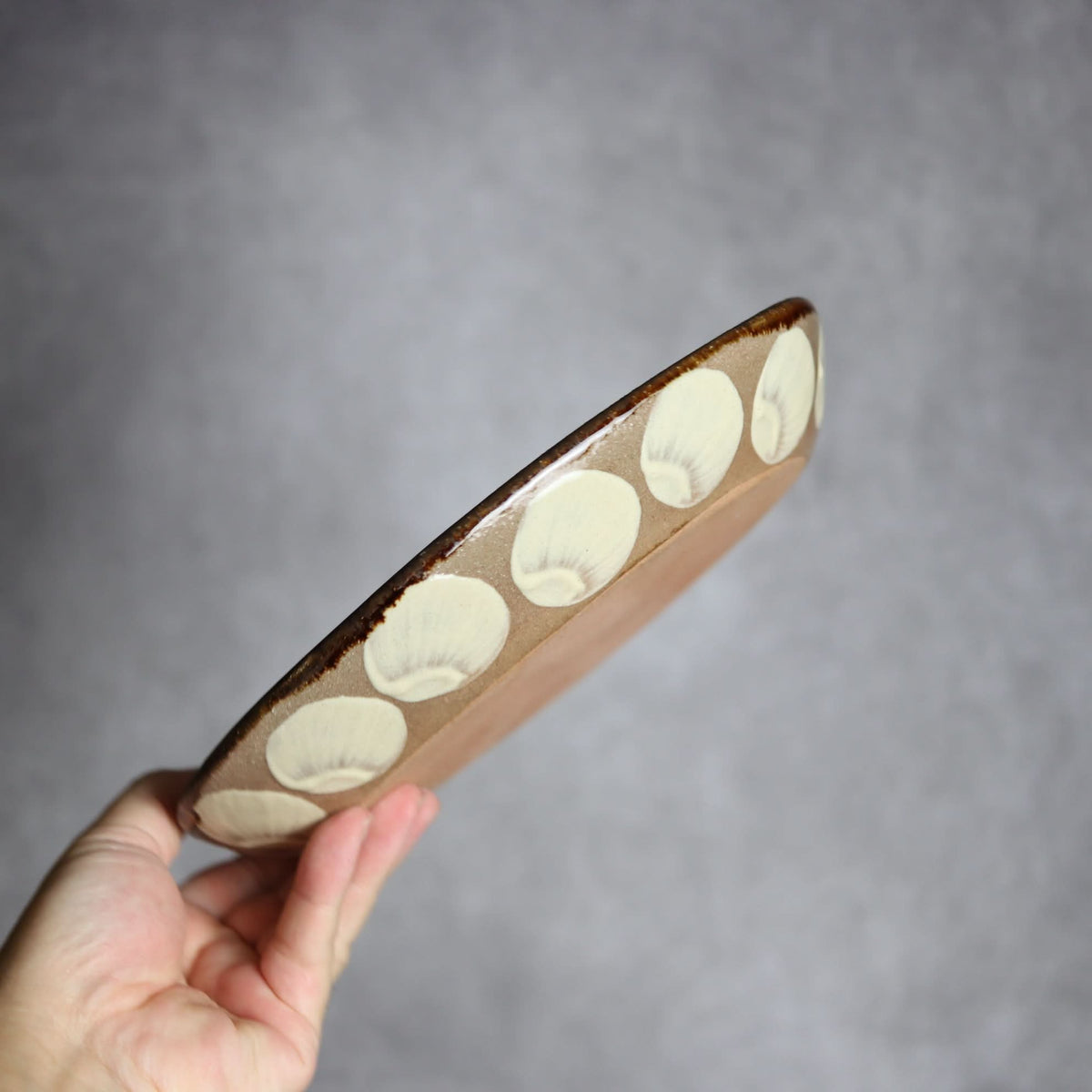 オーバル皿1 三彩紋 やちむん 陶器 エドメ陶房 やちむん 陶器.