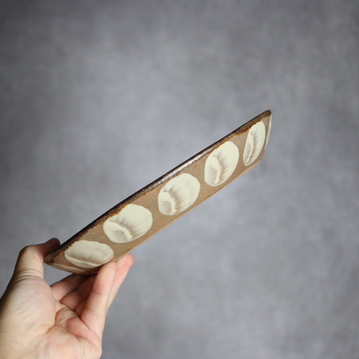 オーバル皿1 三彩丸紋 やちむん 陶器 エドメ陶房 やちむん 陶器.