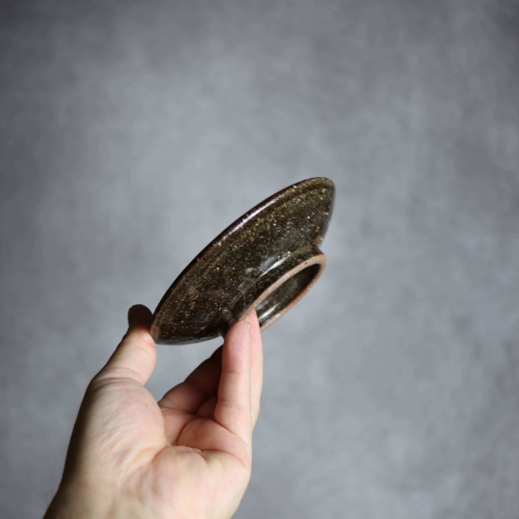 4寸皿 青 緑 ドット やちむん 陶器 陶芸こまがた やちむん 陶器.