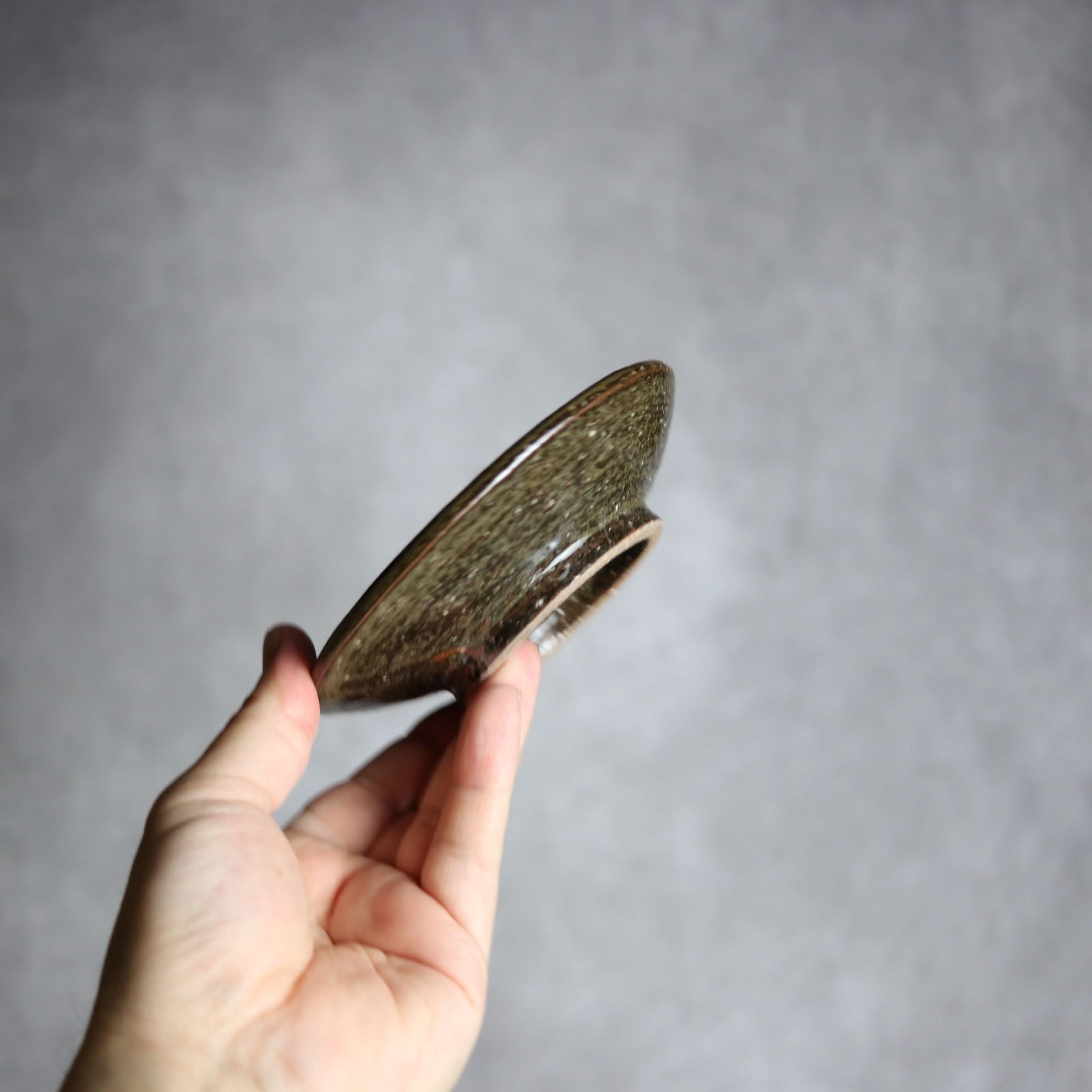 4寸皿 青 緑 デイゴ やちむん 陶器 陶芸こまがた やちむん 陶器.