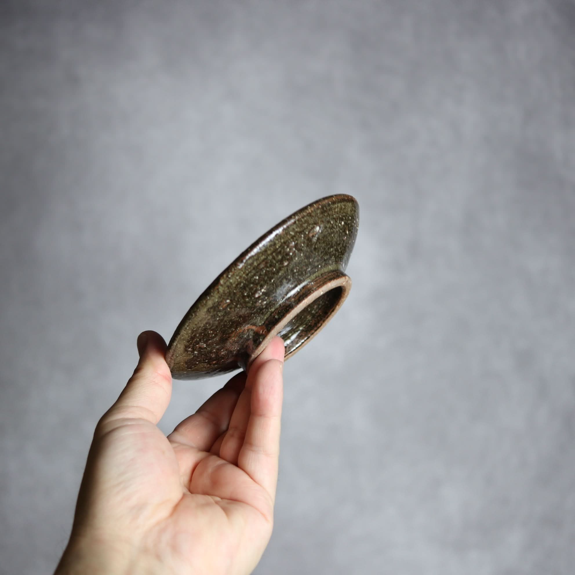 4寸皿 青 緑 デイゴ やちむん 陶器 陶芸こまがた やちむん 陶器.