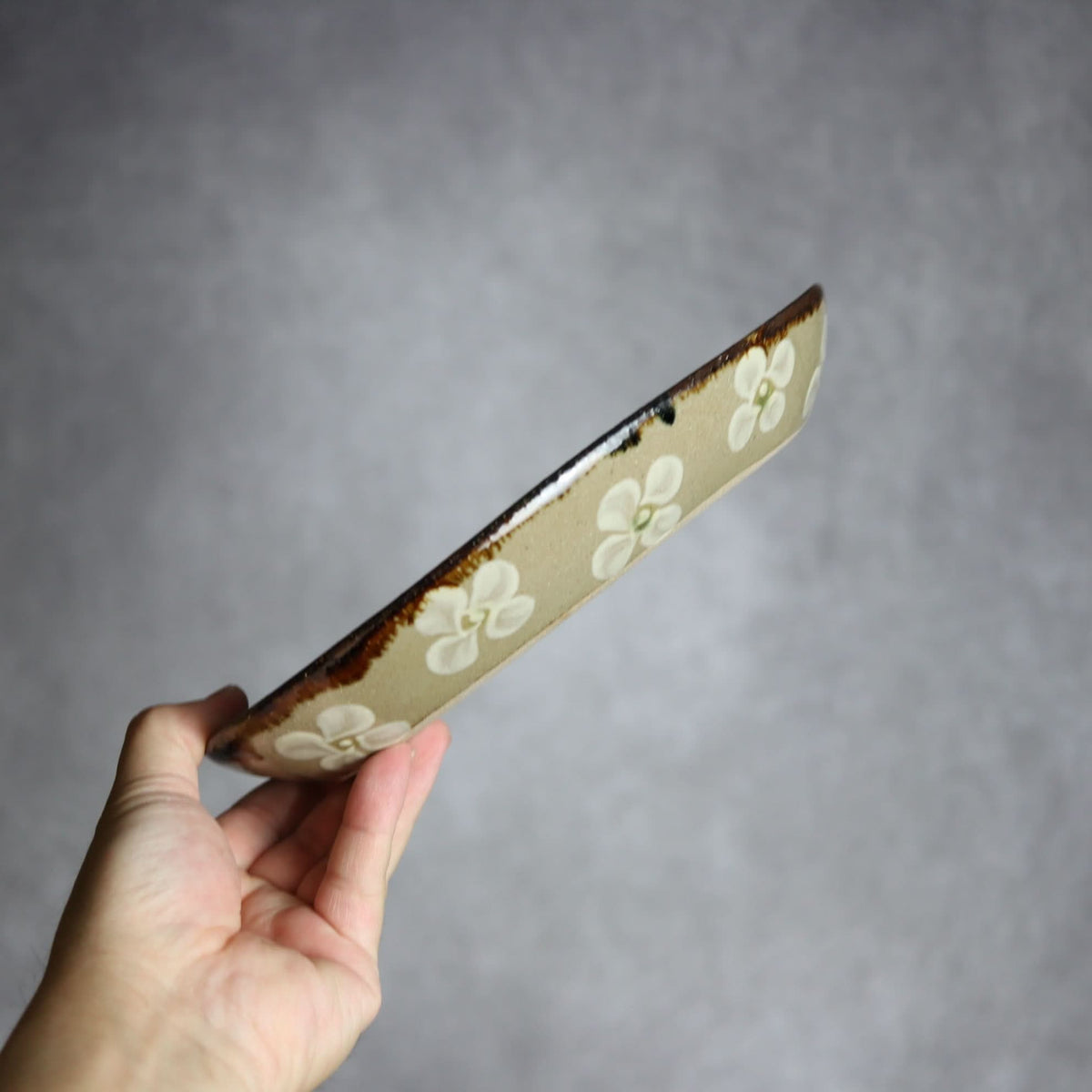 オーバル皿3 ライン紋 やちむん 陶器 エドメ陶房 やちむん 陶器.