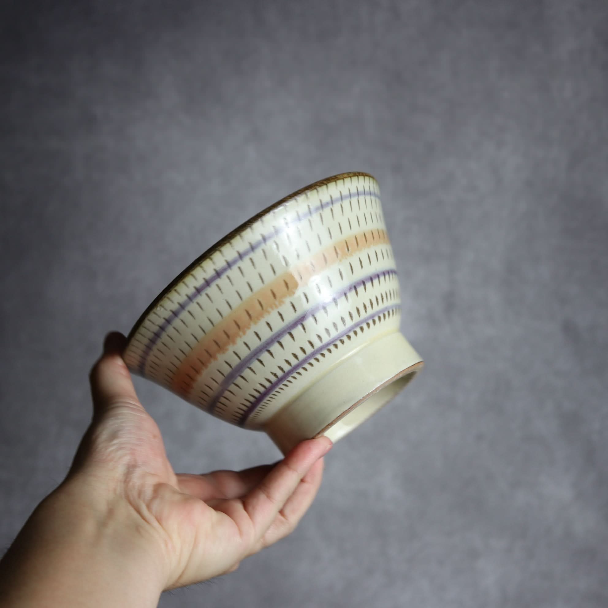 5寸マカイ サンゴ 飛鉋 輪紋 やちむん 陶器 幸陶器 やちむん 陶器.