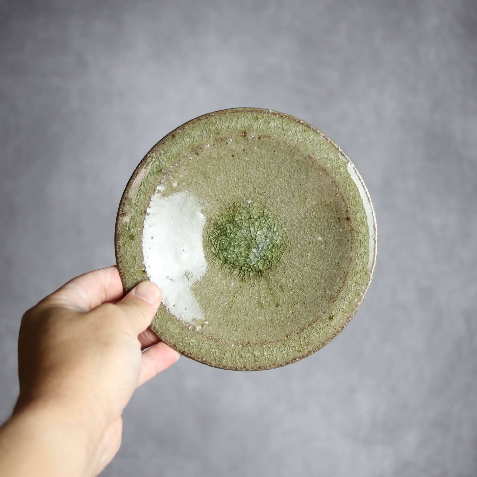 5寸皿2 灰釉 やちむん 陶器 仁陶器工房 陶器.