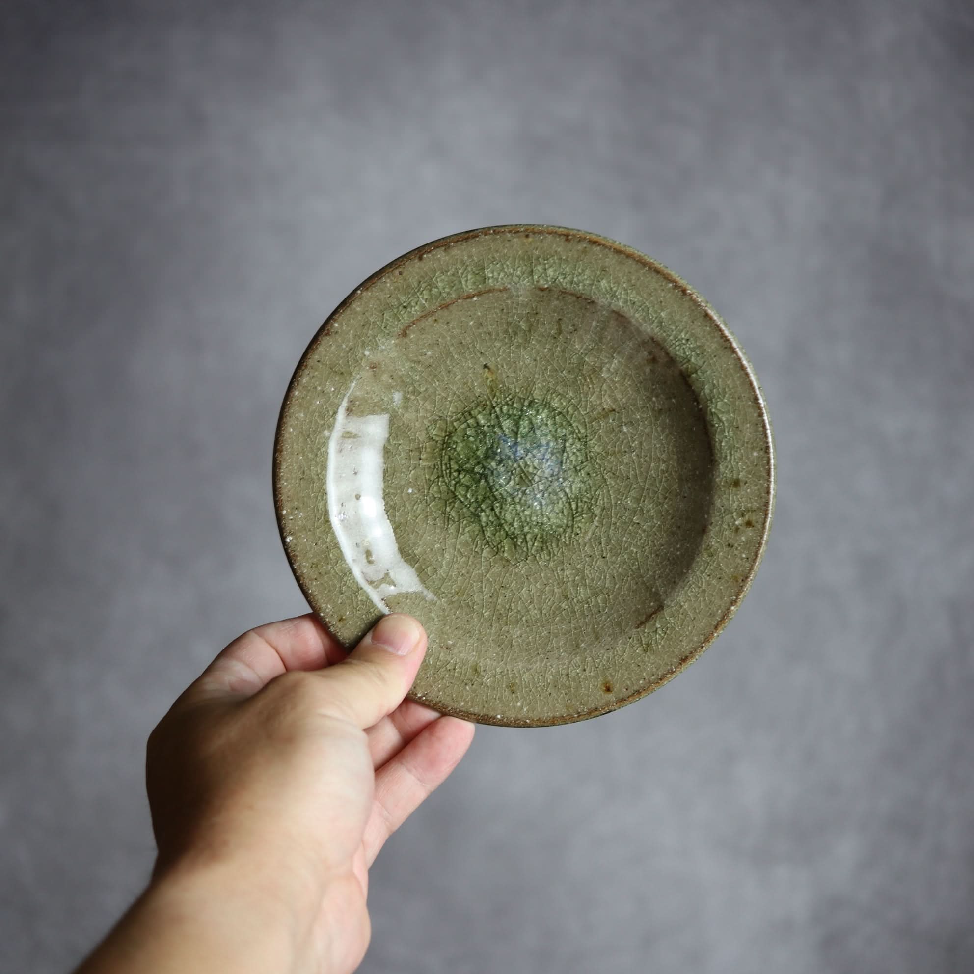 5寸皿3 灰釉 やちむん 陶器 仁陶器工房 陶器.