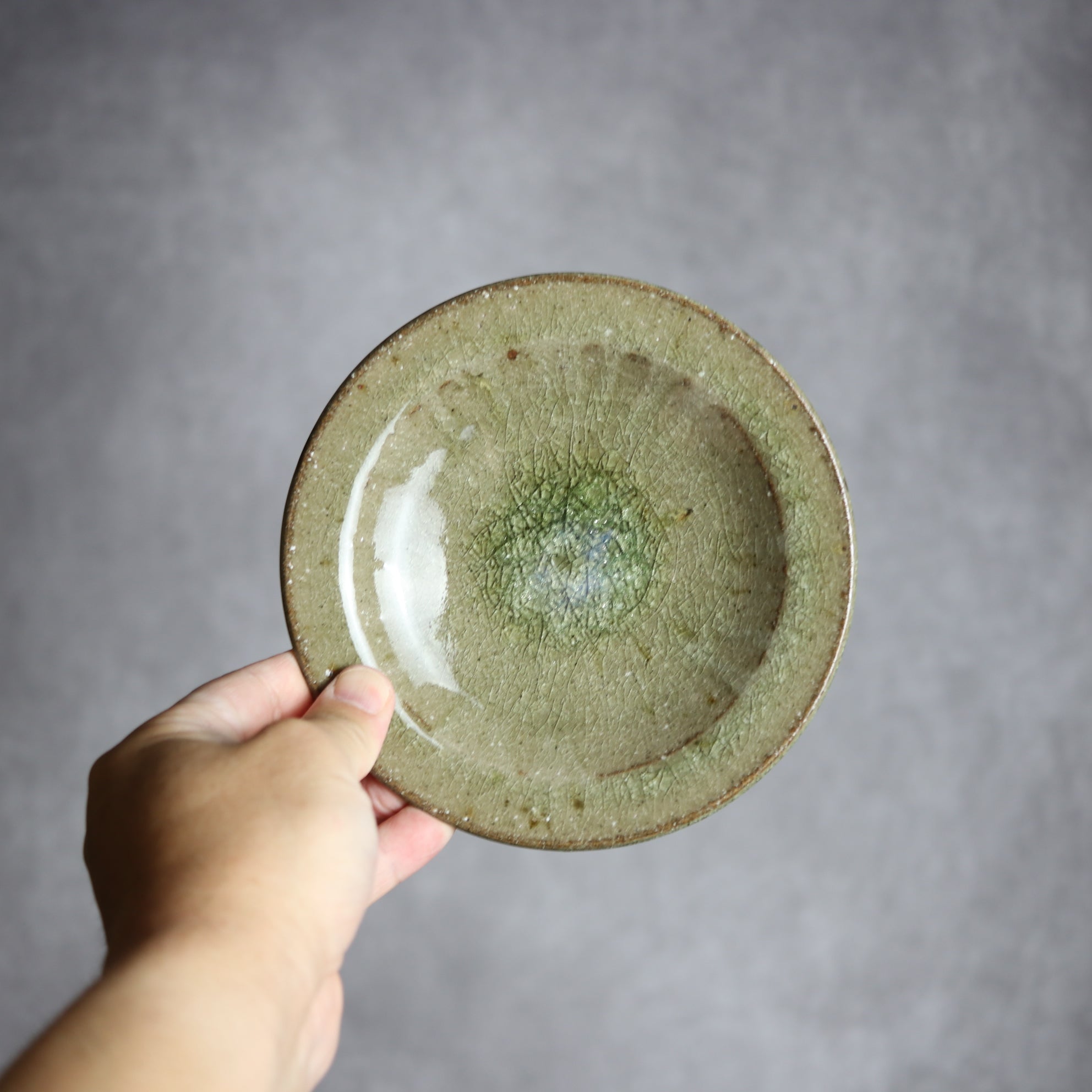 5寸皿3 灰釉 やちむん 陶器 仁陶器工房