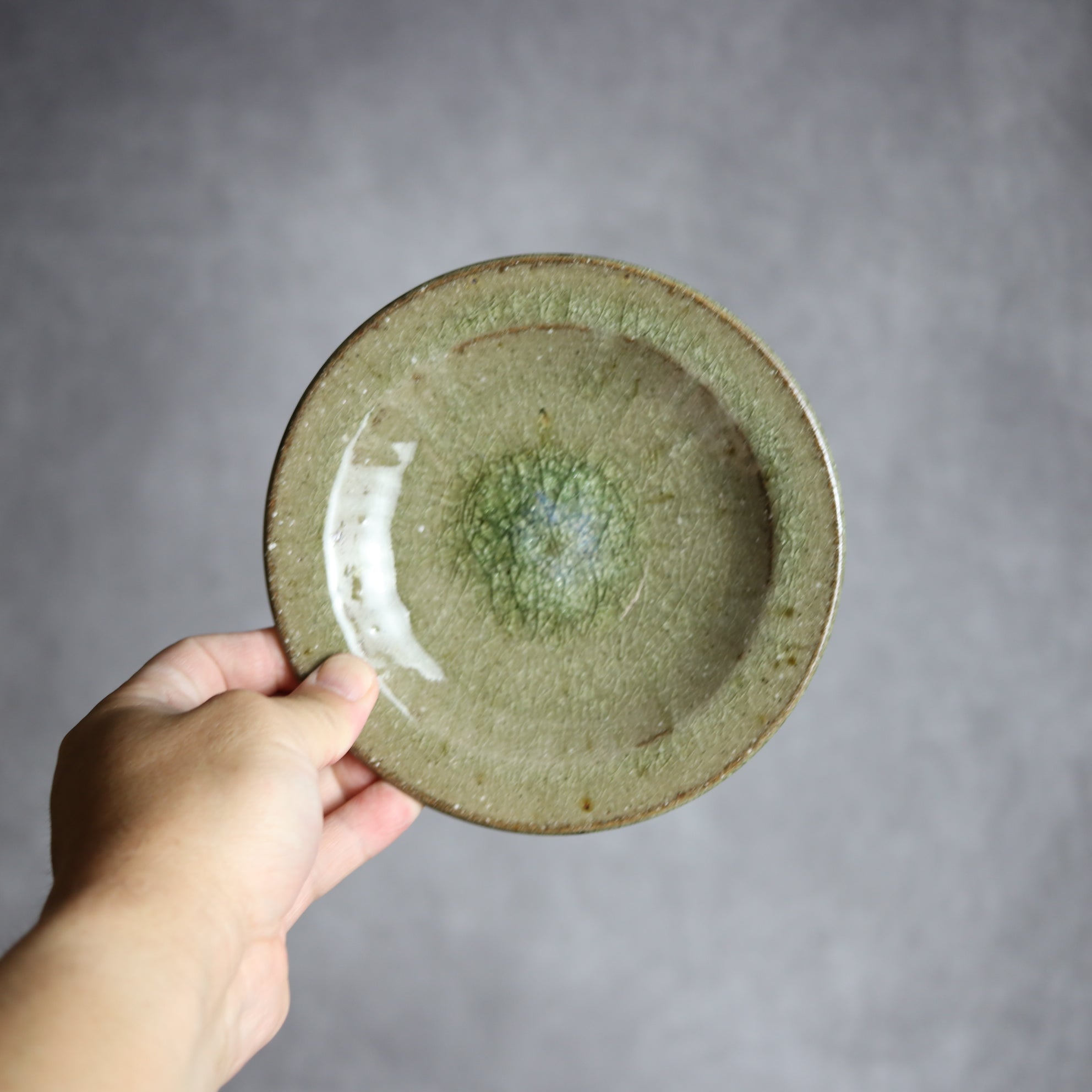 5寸皿3 灰釉 やちむん 陶器 仁陶器工房