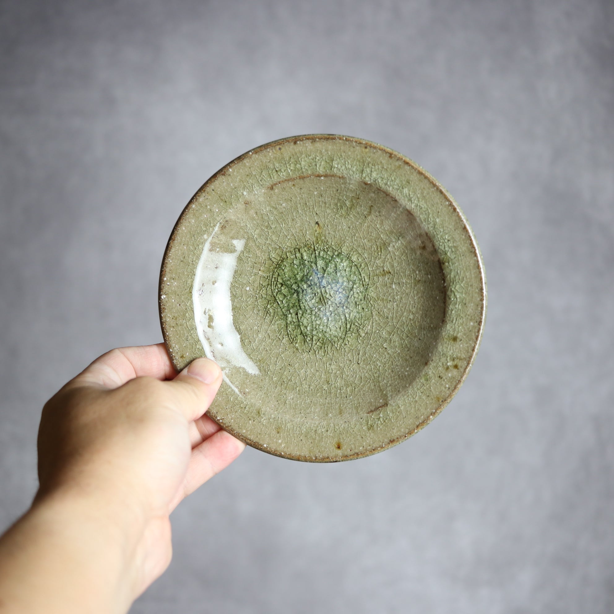 5寸皿3 灰釉 やちむん 陶器 仁陶器工房