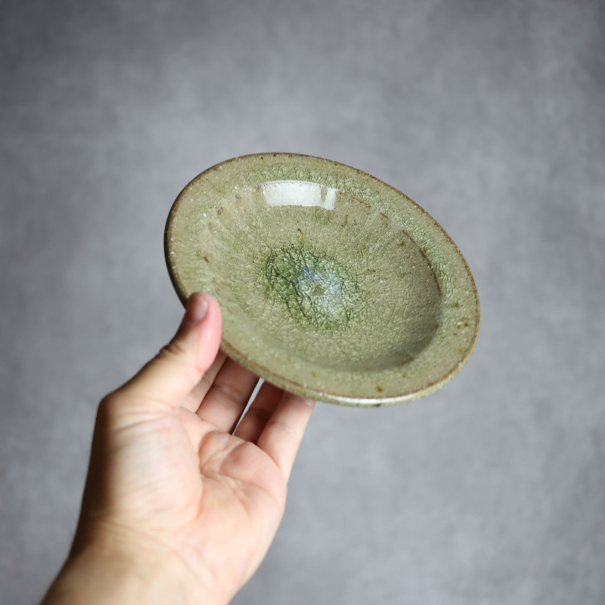 5寸皿3 灰釉 やちむん 陶器 仁陶器工房 陶器.