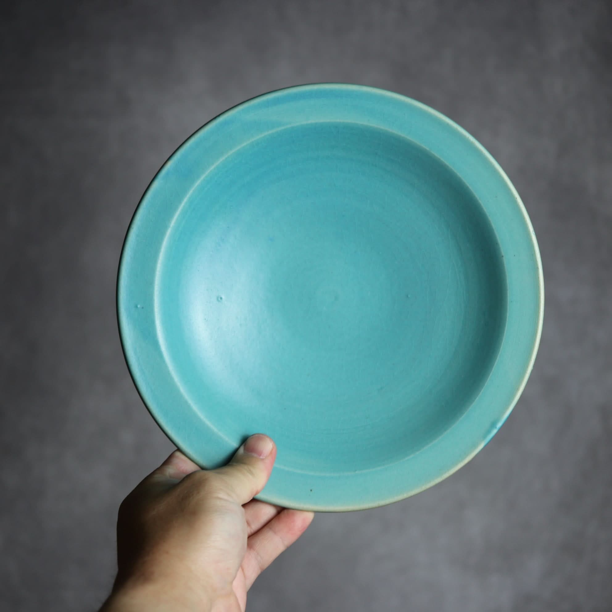 7寸皿1 トルコブルー やちむん 陶器 仁陶器工房 陶器.