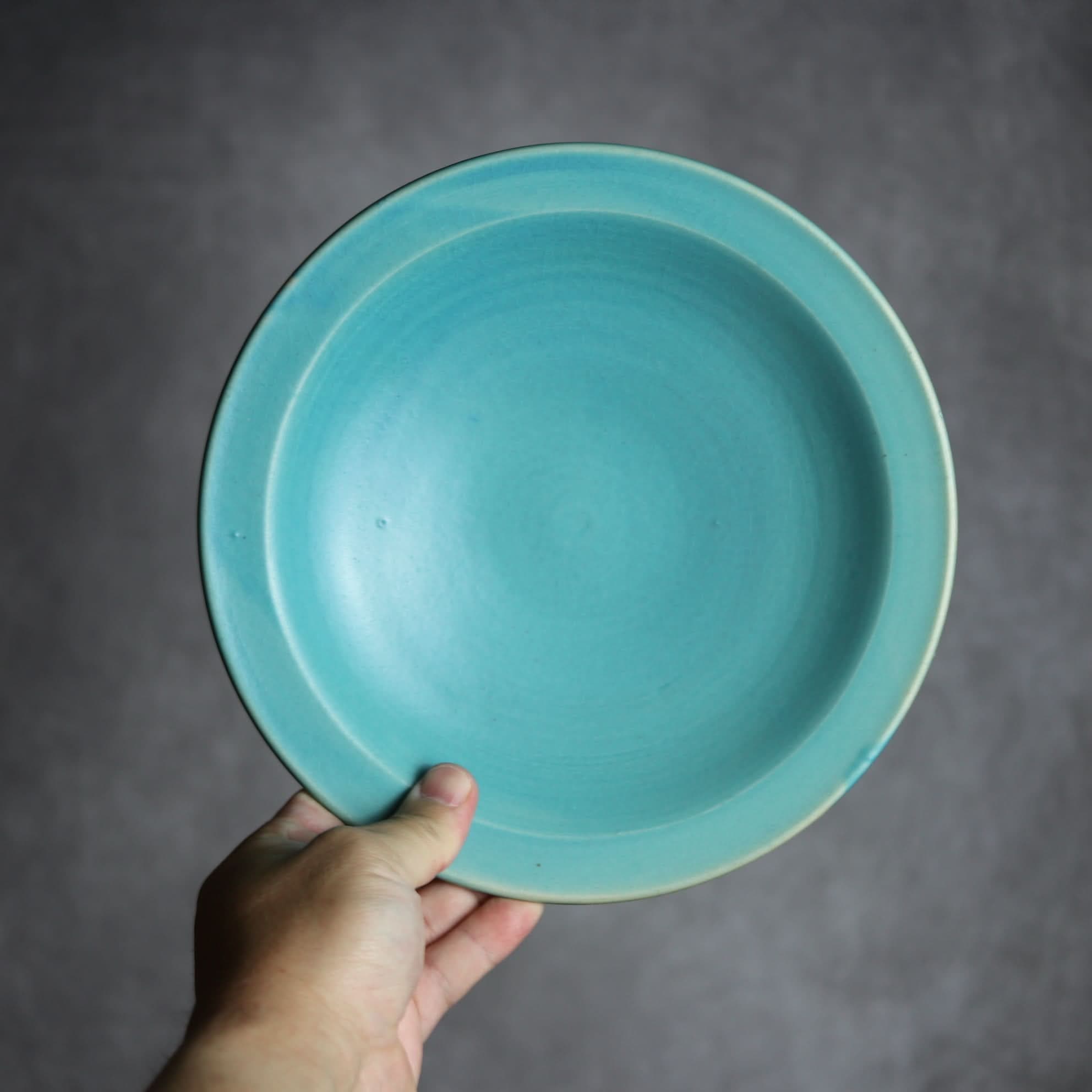 7寸皿1 トルコブルー やちむん 陶器 仁陶器工房 陶器.