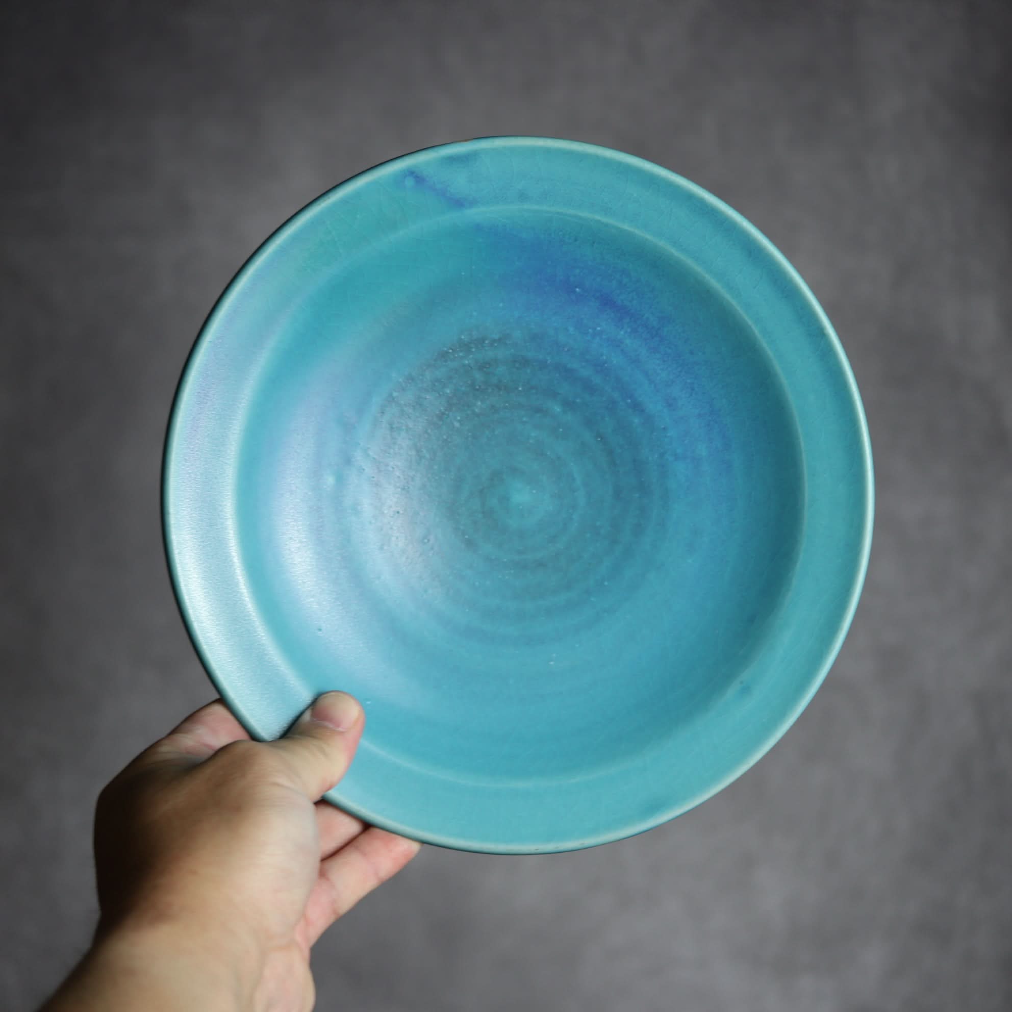 7寸皿2 トルコブルー やちむん 陶器 仁陶器工房 陶器.